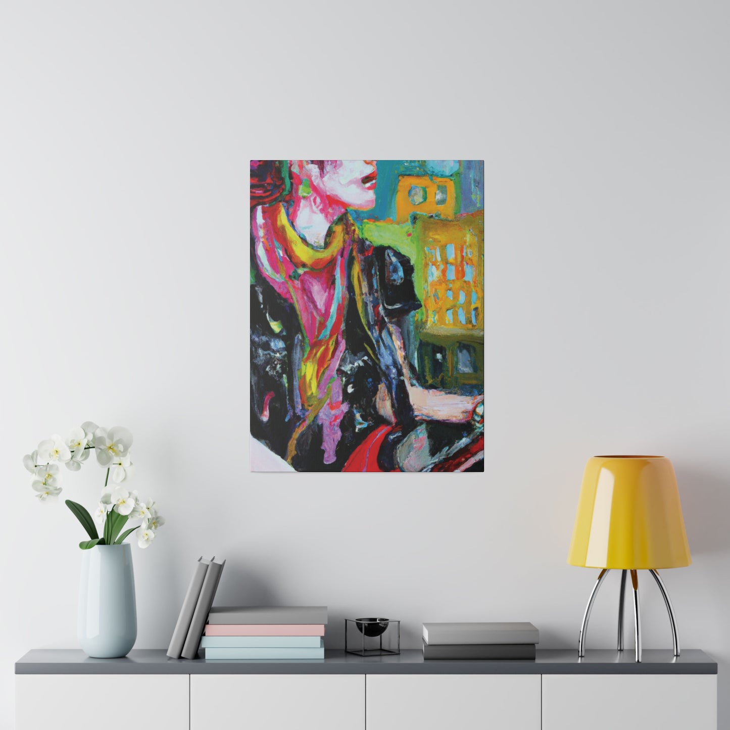 9896T - Rockstar Oil Painting Style Print | Poster | Home Decor | Wall Art | Music Art | Canvas