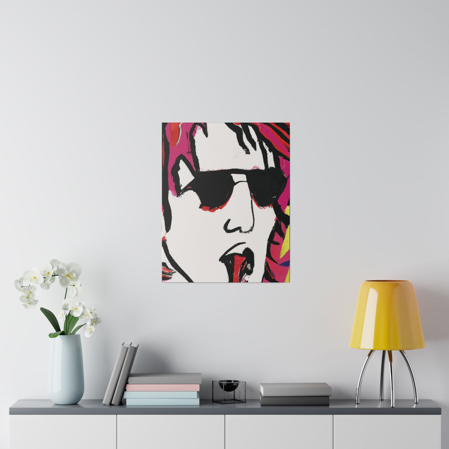 5233X - Rockstar Painting Print | Face | Abstract | Poster | Home Decor | Wall Art | Music Art | Canvas