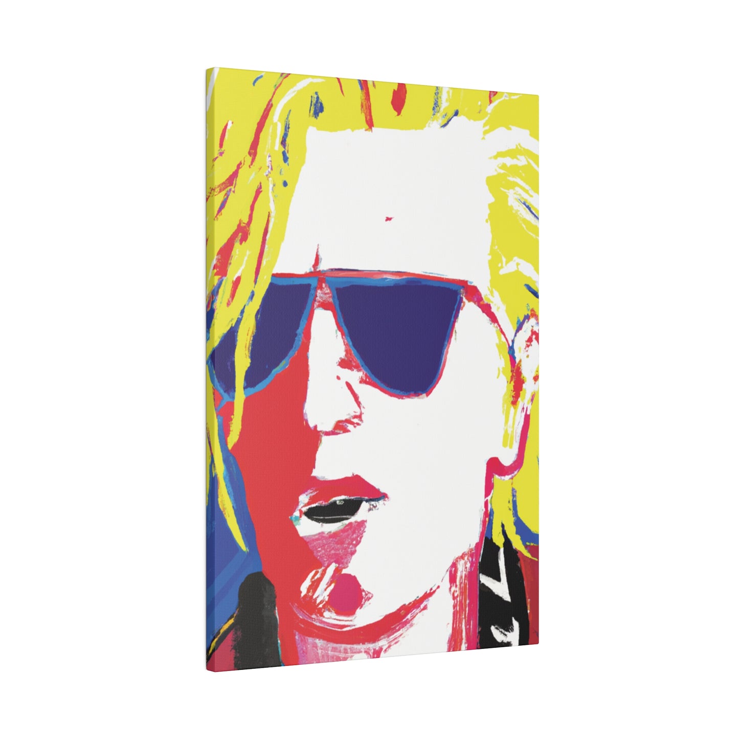 7405Y - Rockstar Painting Print | Face | Abstract | Poster | Home Decor | Wall Art | Music Art | Canvas