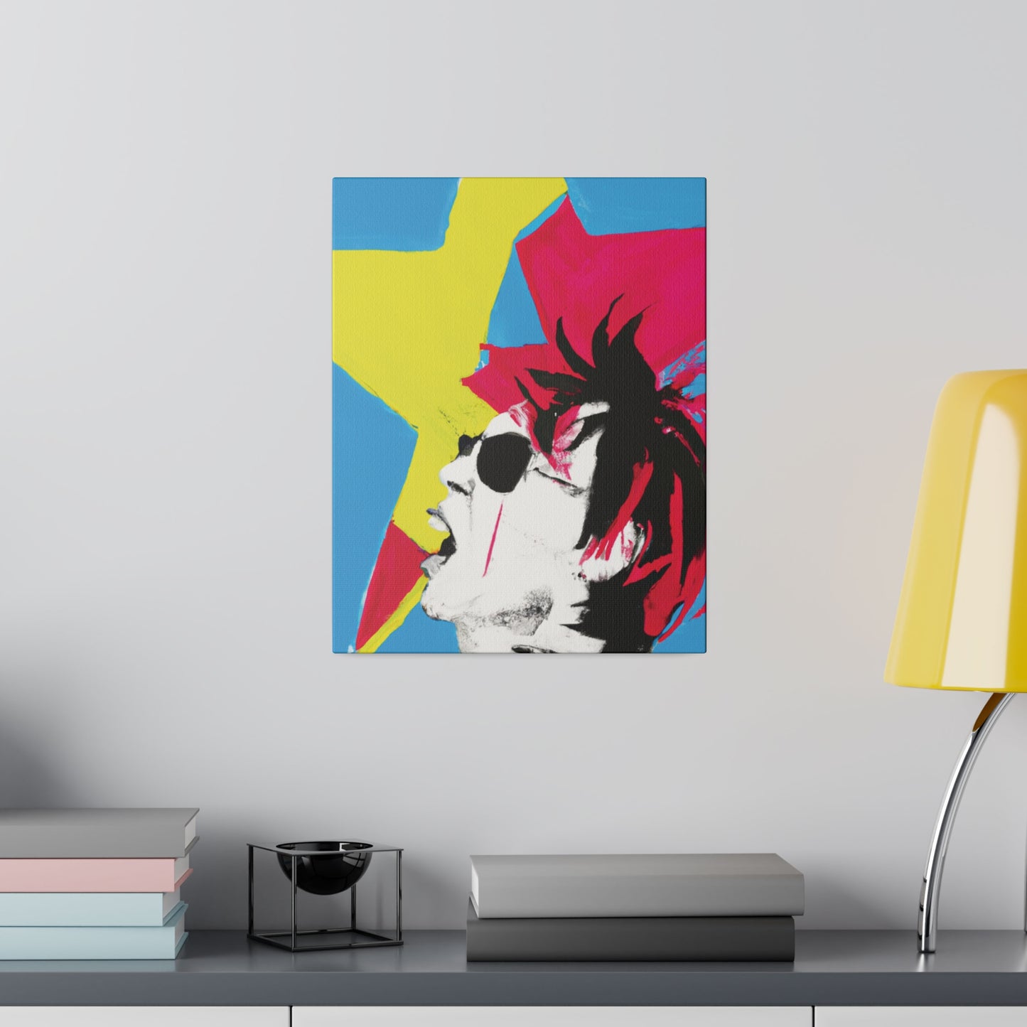 7179X - Rockstar Painting Print | Face | Abstract | Poster | Home Decor | Wall Art | Music Art | Canvas
