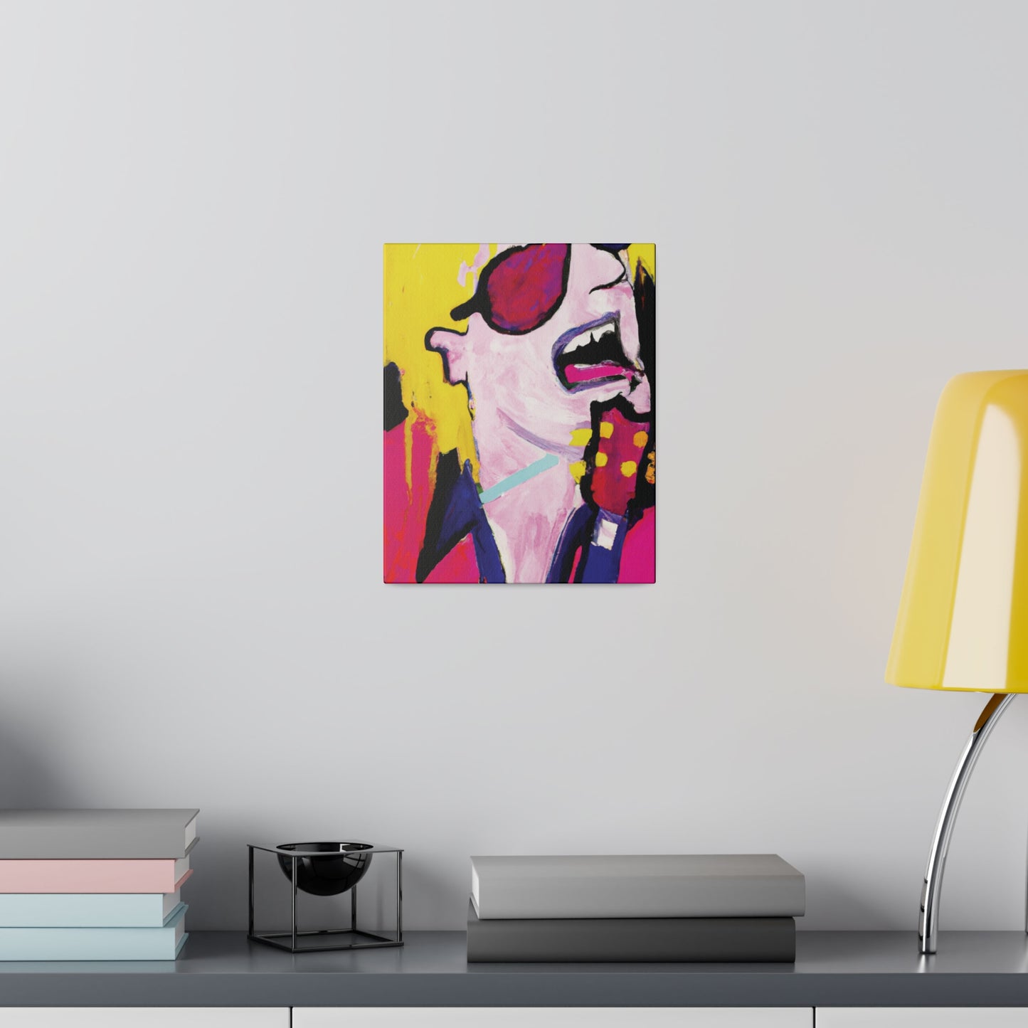 5843S - Rockstar Painting Print | Face | Abstract | Poster | Home Decor | Wall Art | Music Art | Canvas