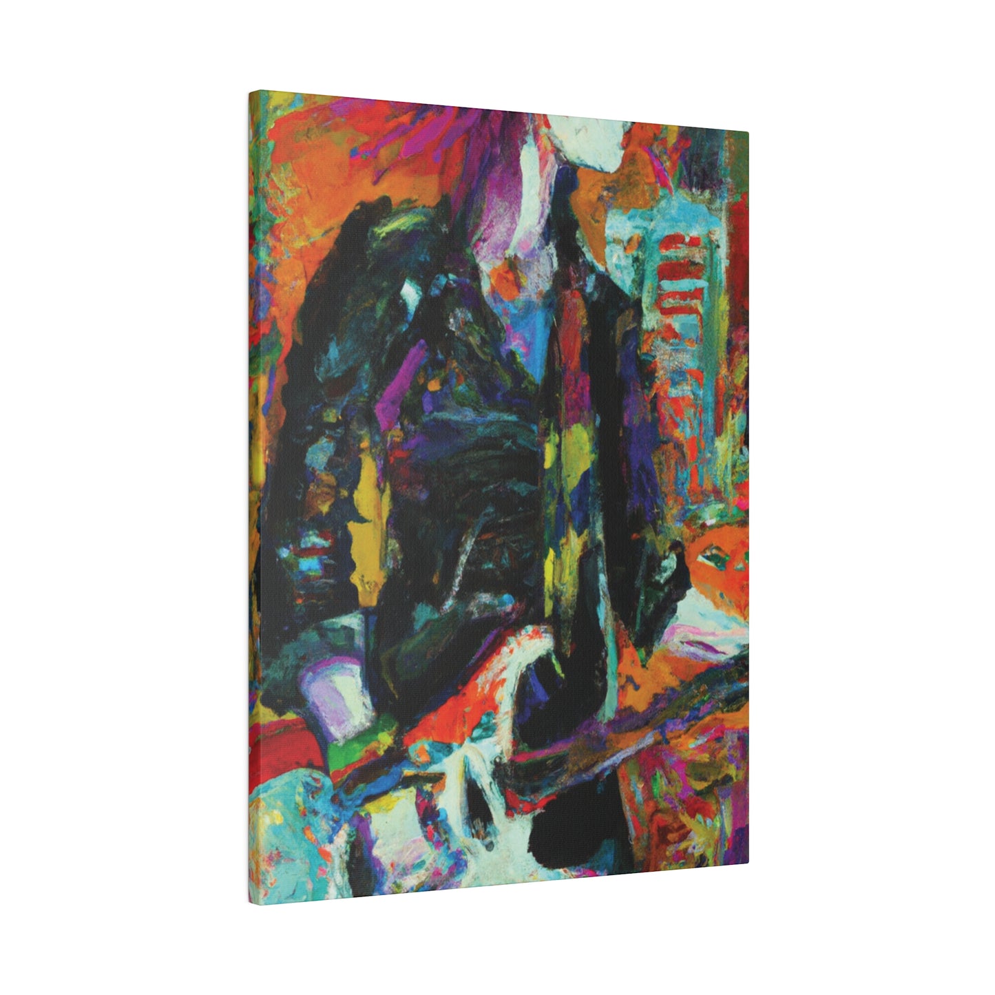 8673Z - Rockstar Oil Painting Style Print | Poster | Home Decor | Wall Art | Music Art | Canvas