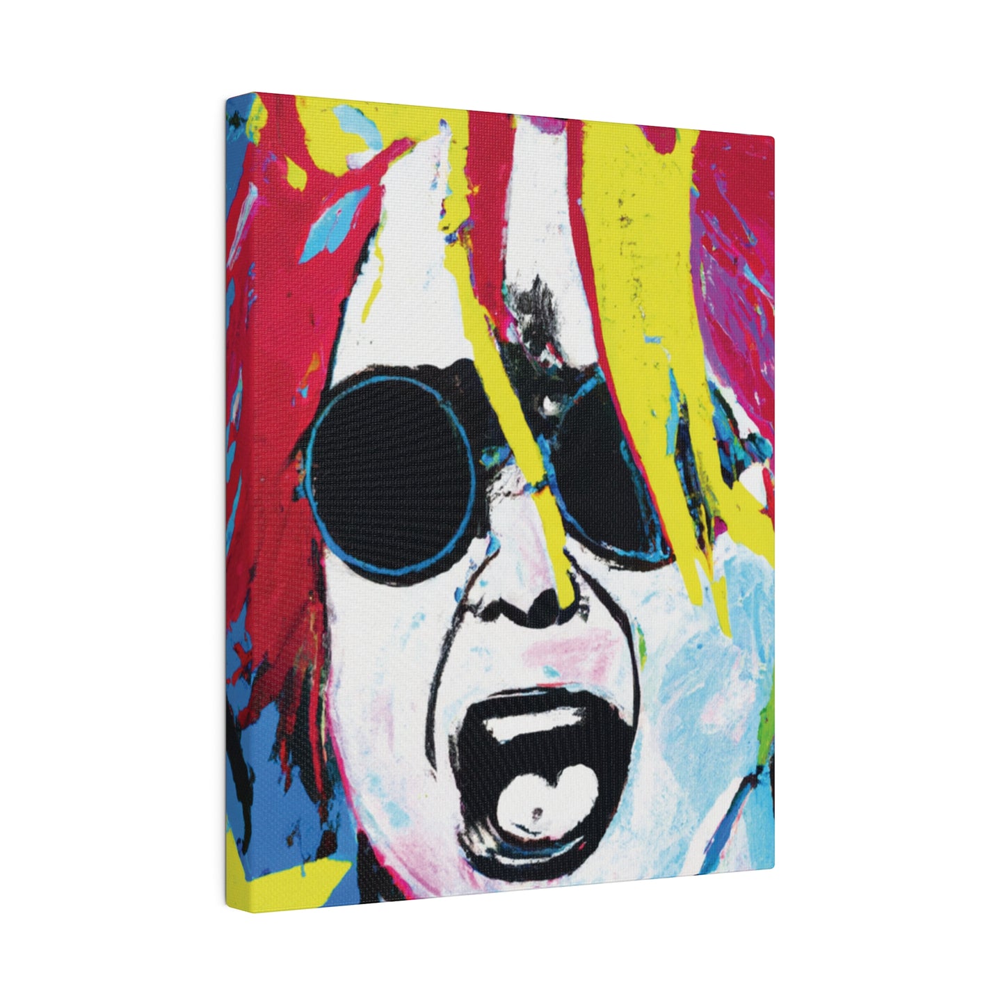 9456X - Rockstar Painting Print | Face | Abstract | Poster | Home Decor | Wall Art | Music Art | Canvas