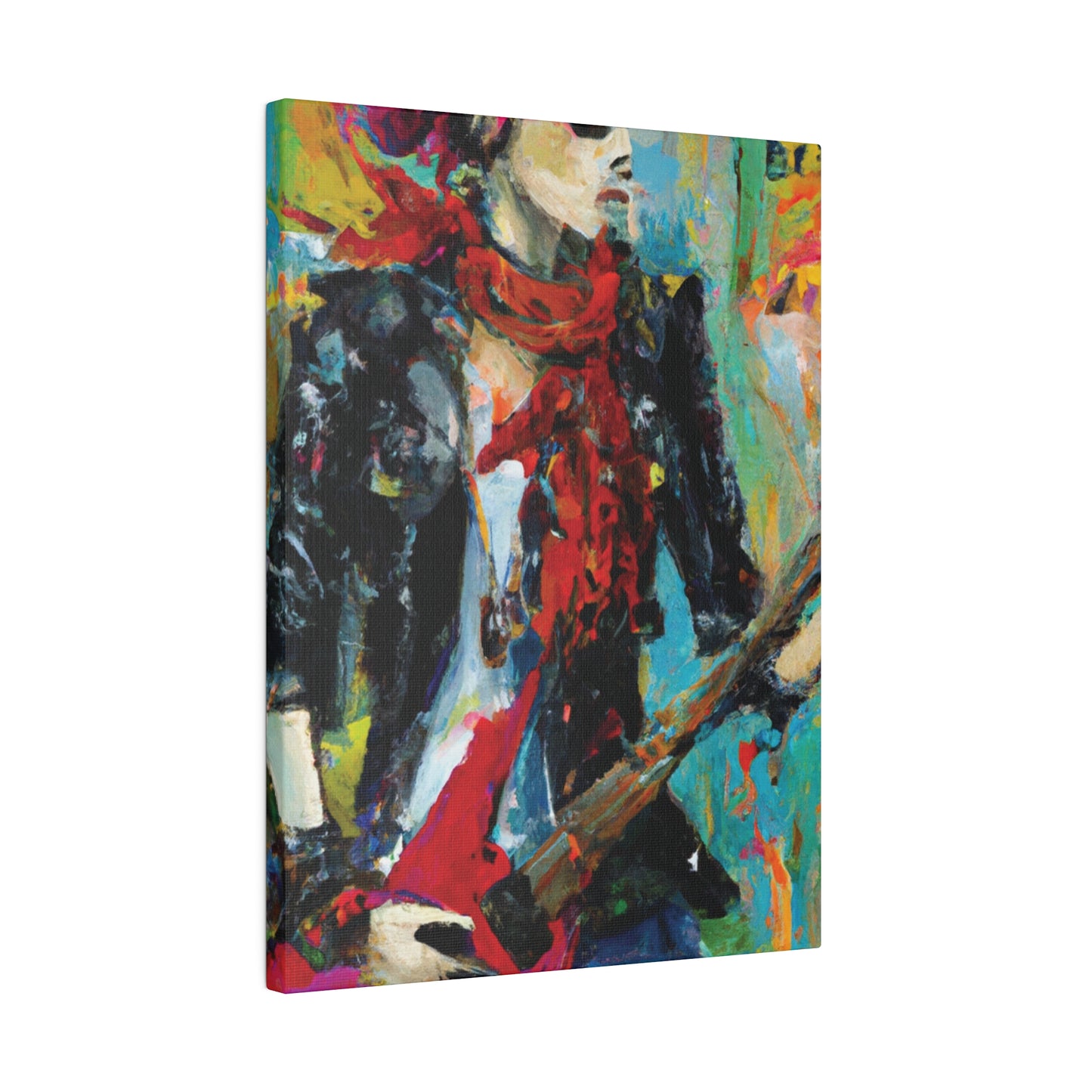 4292C - Rockstar Oil Painting Style Print | Poster | Home Decor | Wall Art | Music Art | Canvas