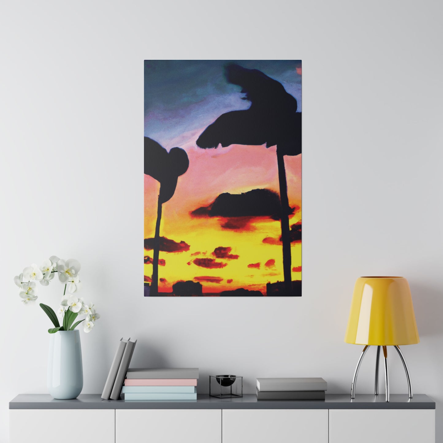 7515G - Miami Beach Sunset Painting Print | Miami | Beach | Sunset | Poster | Home Decor | Wall Art | Canvas