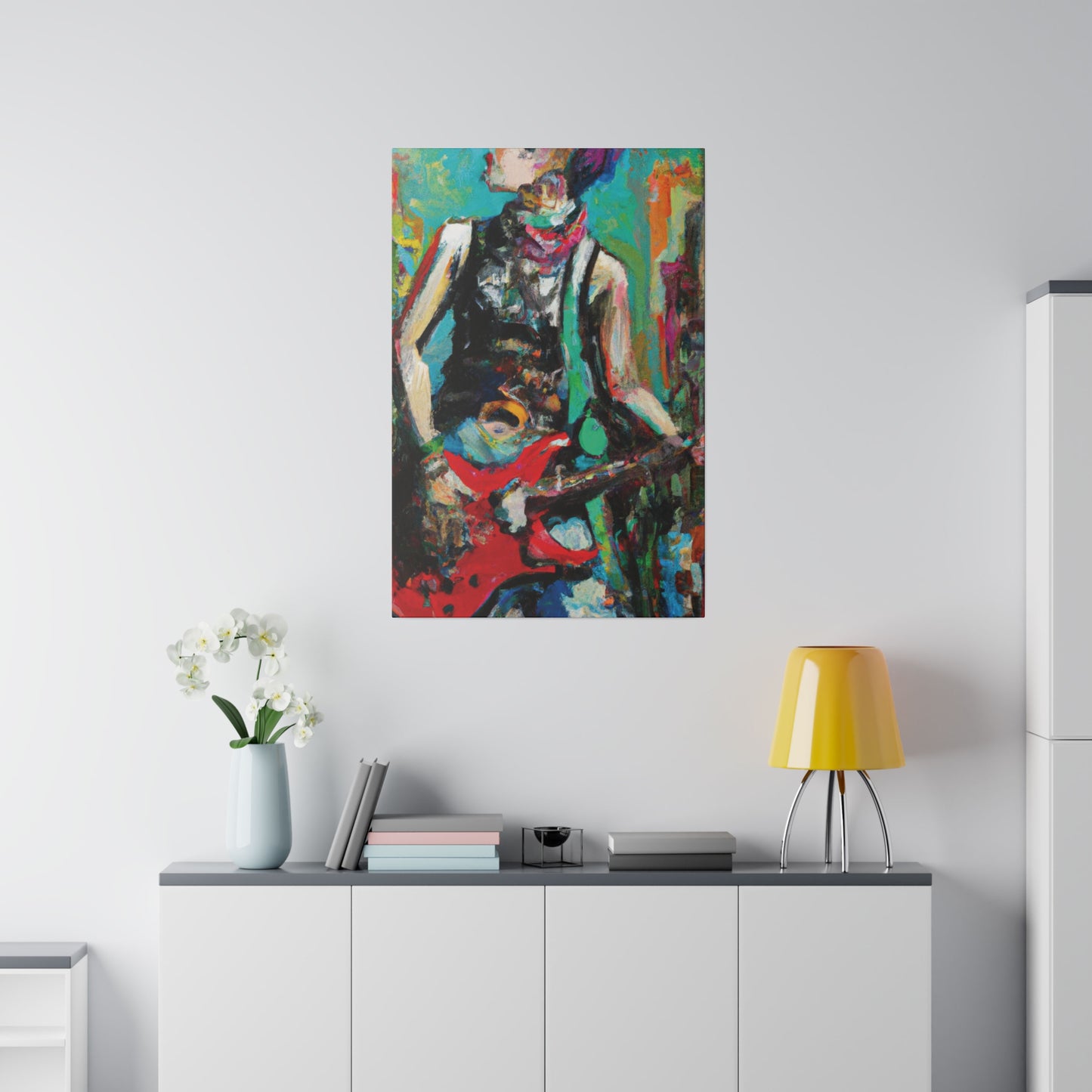 9287Z - Rockstar Oil Painting Style Print | Poster | Home Decor | Wall Art | Music Art | Canvas