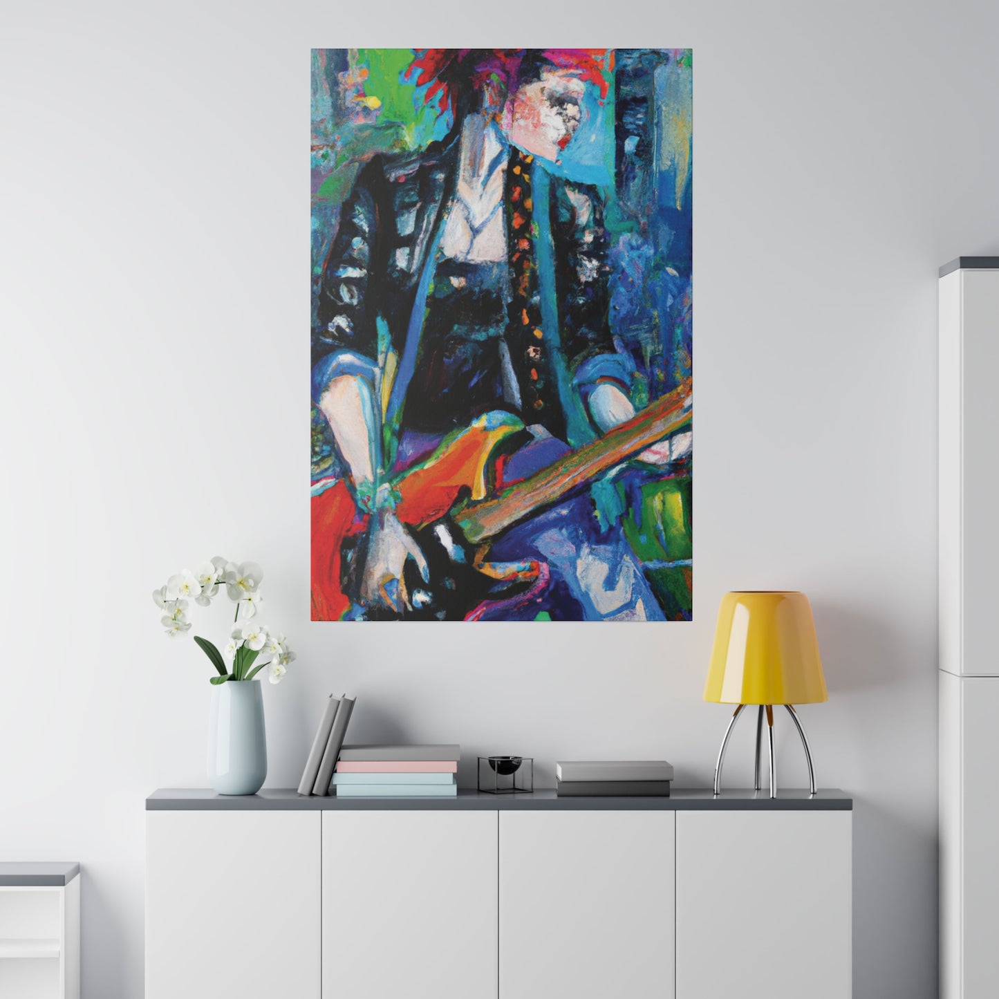 7376R - Rockstar Oil Painting Style Print | Poster | Home Decor | Wall Art | Music Art | Canvas