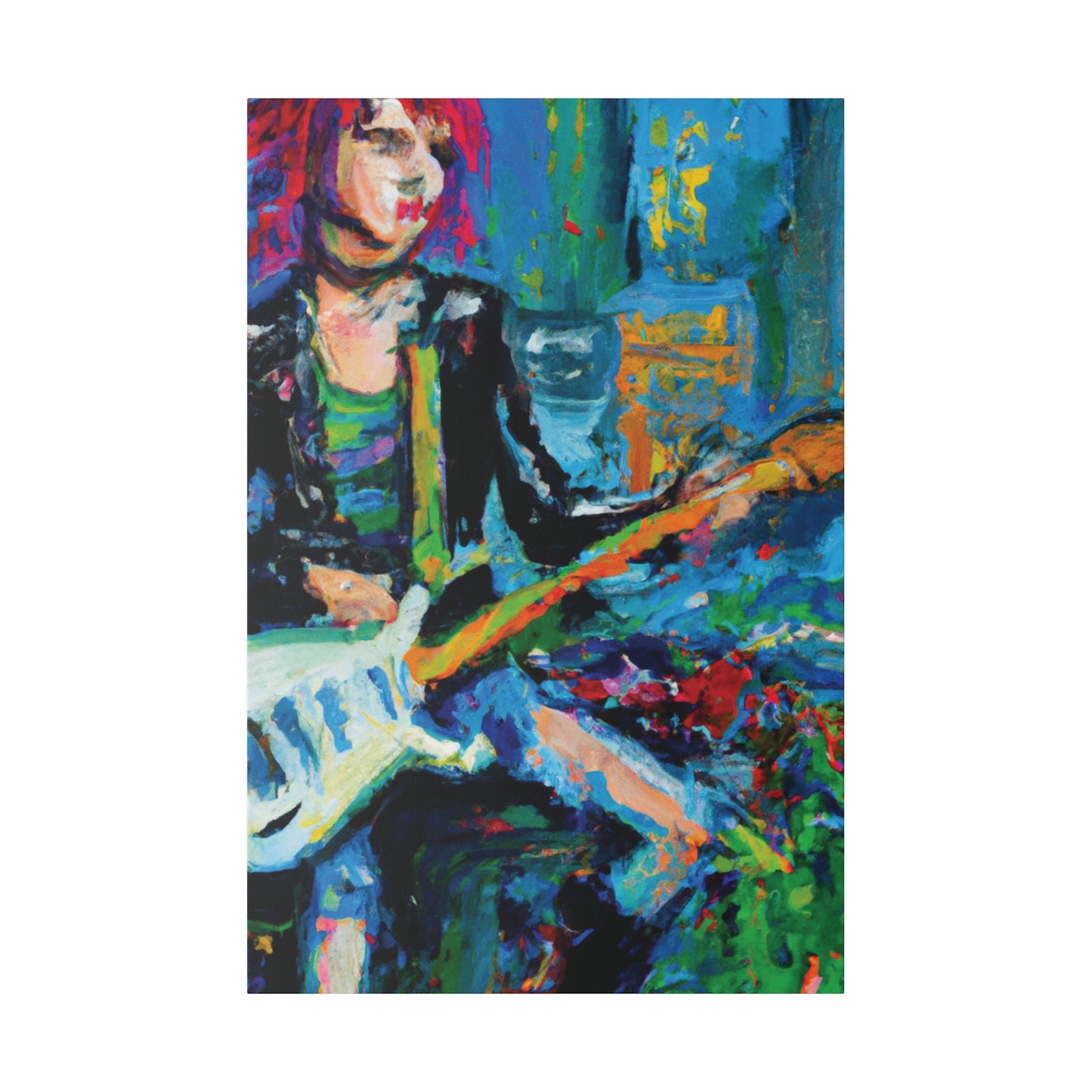 6774A - Rockstar Oil Painting Style Print | Poster | Home Decor | Wall Art | Music Art | Canvas