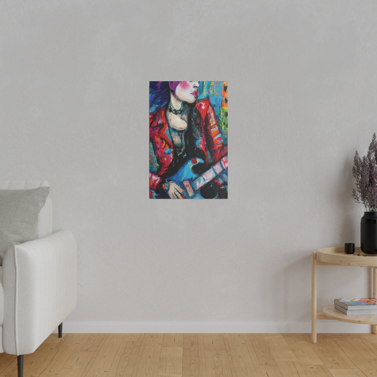 7551J - Rockstar Oil Painting Style Print | Poster | Home Decor | Wall Art | Music Art | Canvas