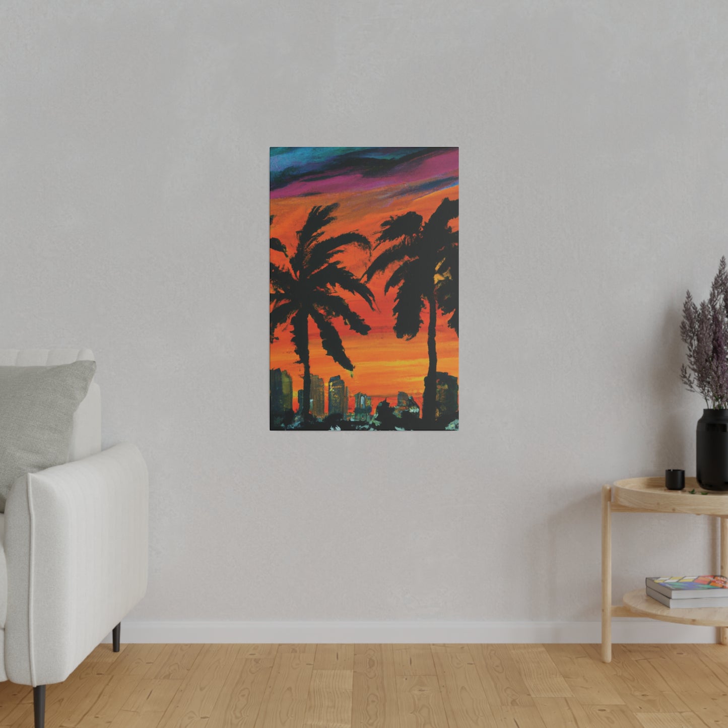 3294V - Miami Beach Sunset Painting Print | Miami | Beach | Sunset | Poster | Home Decor | Wall Art | Canvas