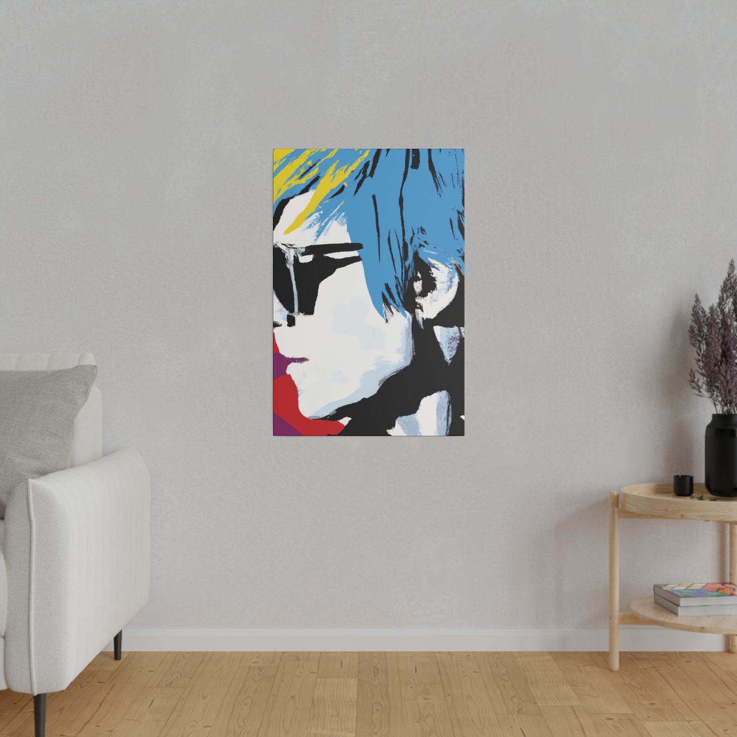 7456U - Rockstar Painting Print | Face | Abstract | Poster | Home Decor | Wall Art | Music Art | Canvas