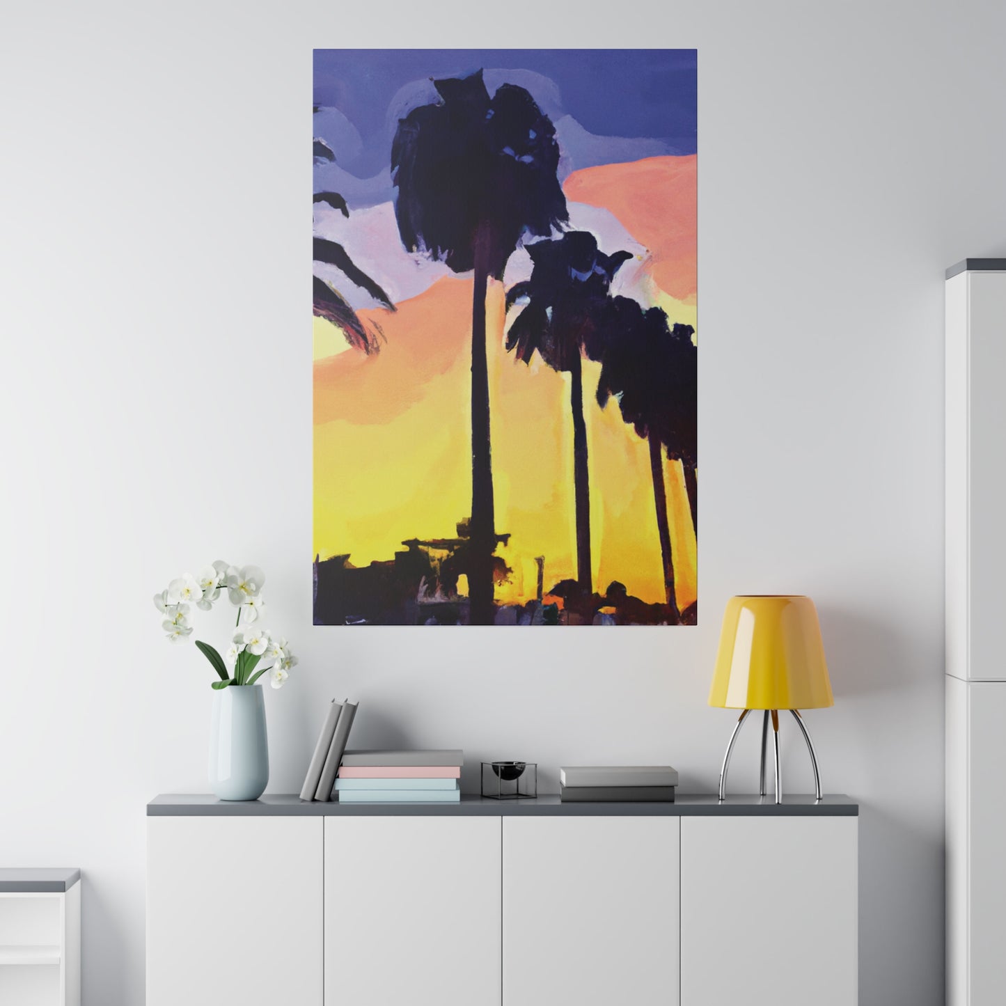 8023Y - Miami Beach Sunset Painting Print | Miami | Beach | Sunset | Poster | Home Decor | Wall Art | Canvas