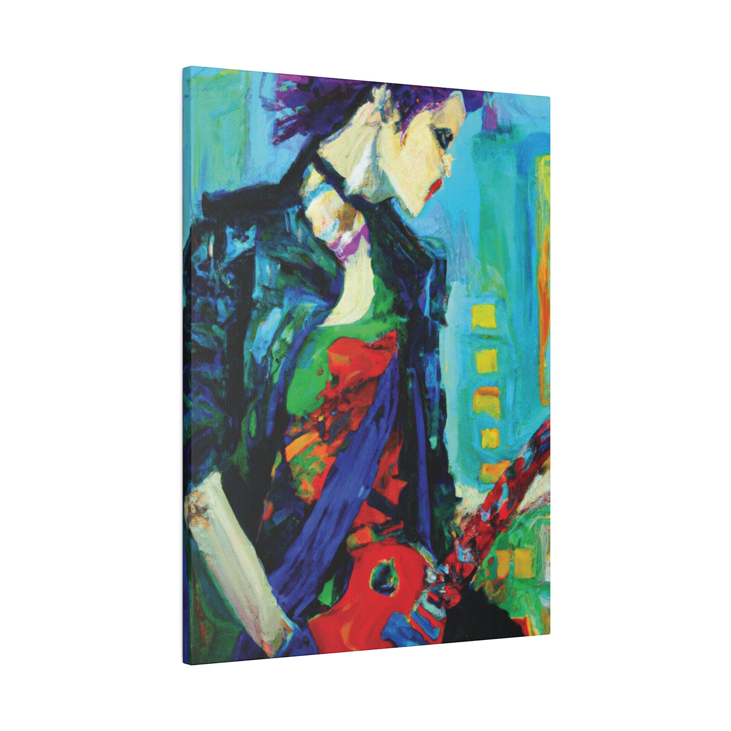 6756O - Rockstar Oil Painting Style Print | Poster | Home Decor | Wall Art | Music Art | Canvas