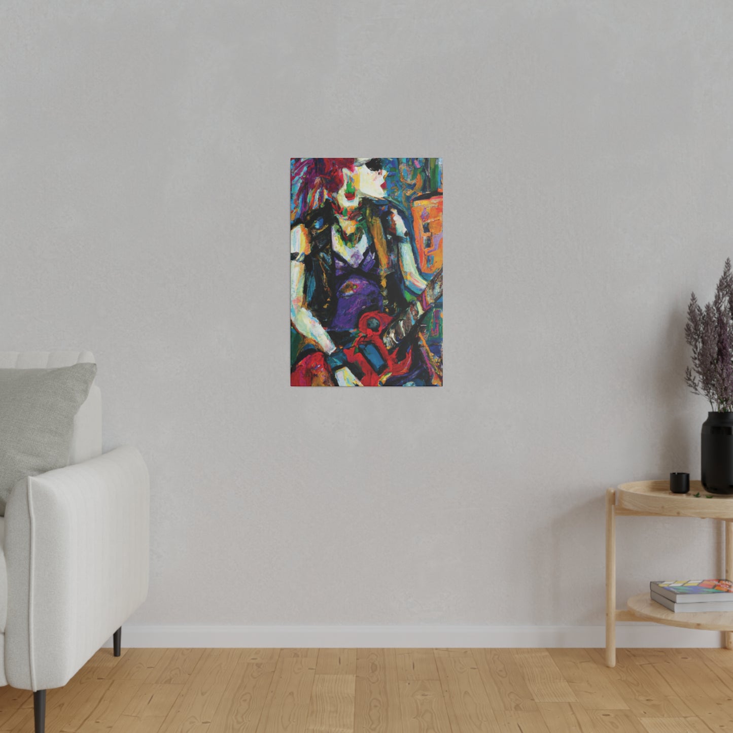 6874R - Rockstar Oil Painting Style Print | Poster | Home Decor | Wall Art | Music Art | Canvas