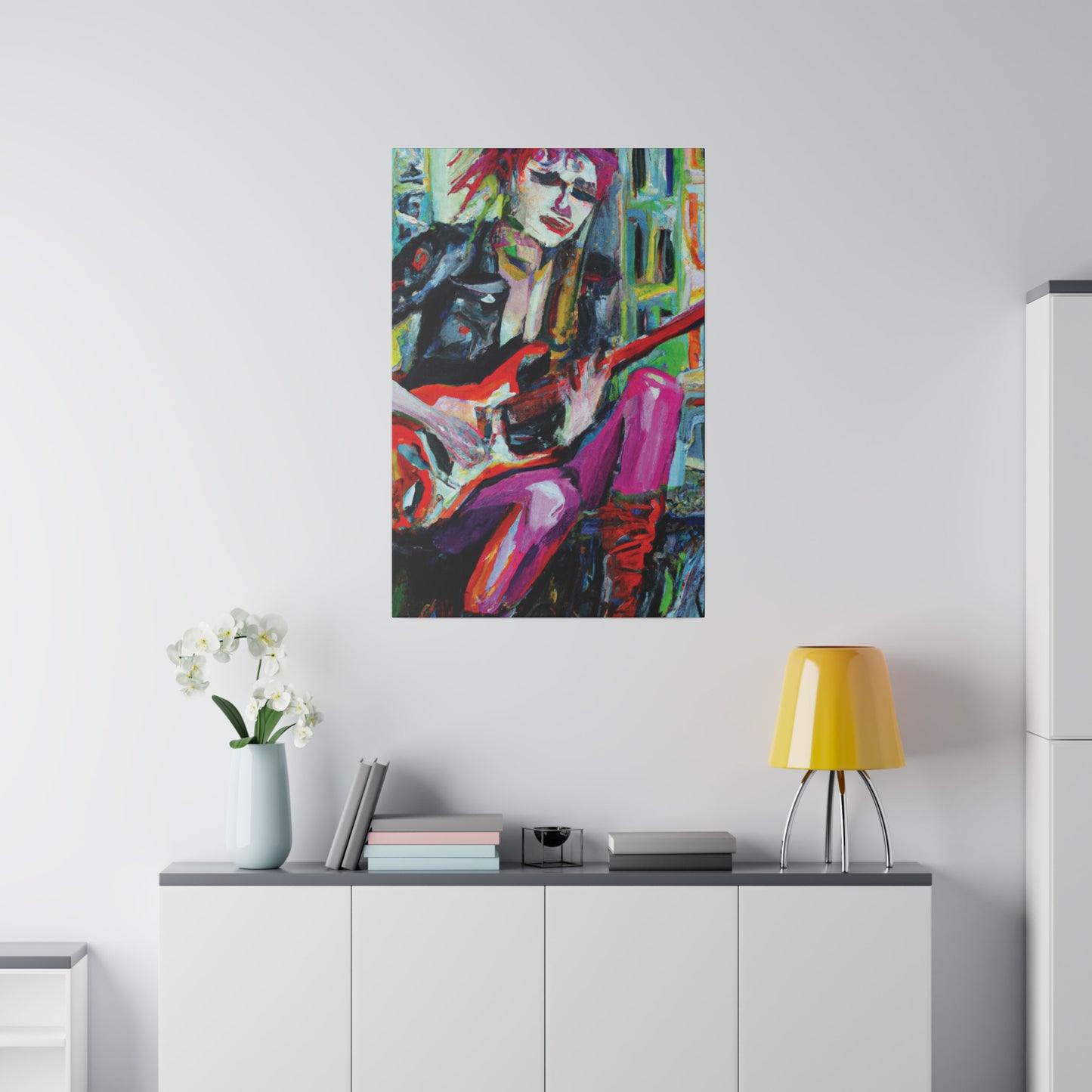 5002A - Rockstar Oil Painting Style Print | Poster | Home Decor | Wall Art | Music Art | Canvas