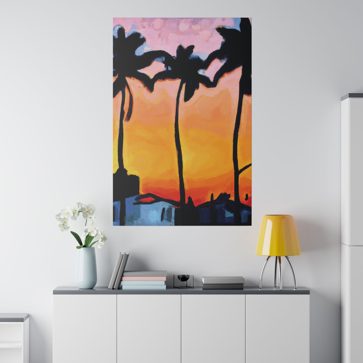 9545F - Miami Beach Sunset Painting Print | Miami | Beach | Sunset | Poster | Home Decor | Wall Art | Canvas