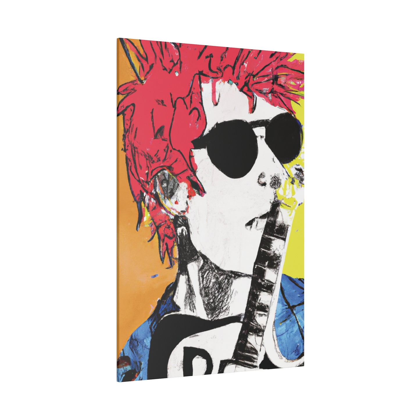 8995T - Rockstar Painting Print | Face | Abstract | Poster | Home Decor | Wall Art | Music Art | Canvas