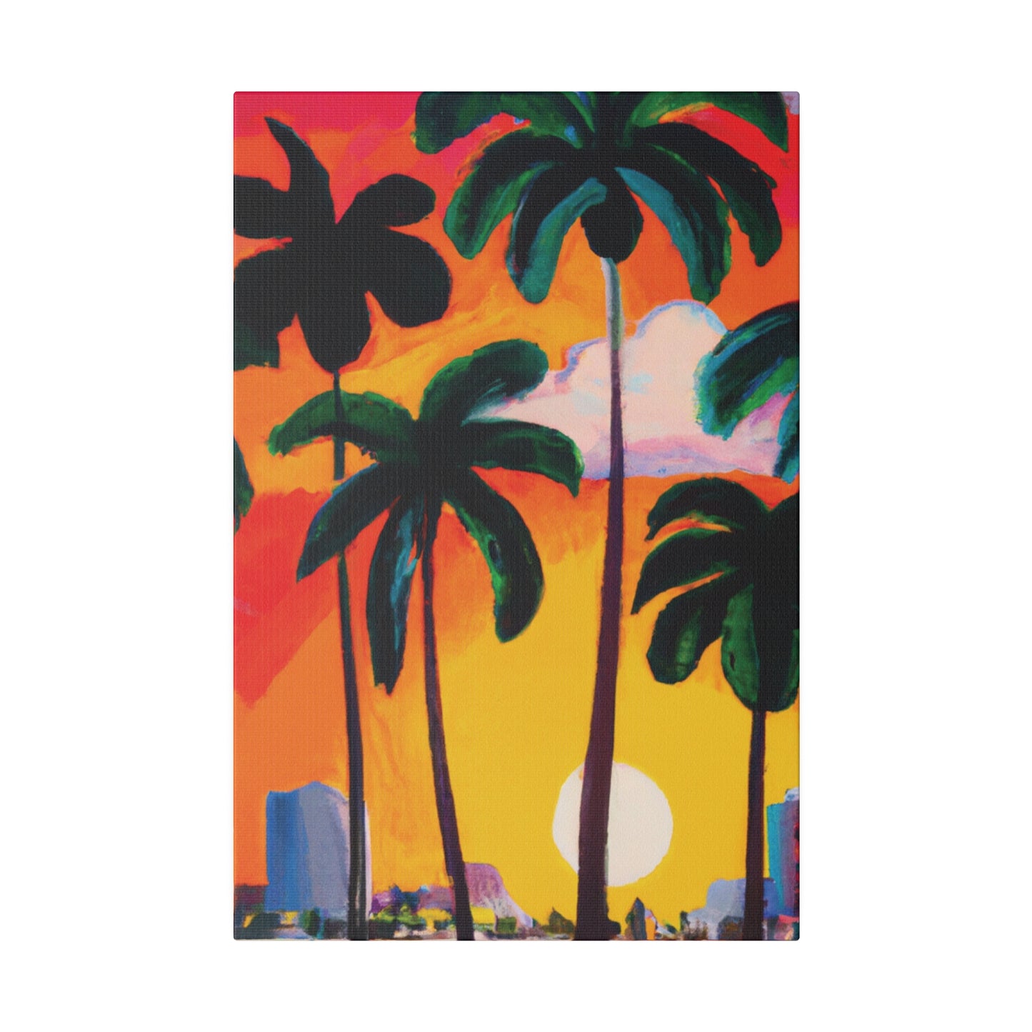 4327O - Miami Beach Sunset Painting Print | Miami | Beach | Sunset | Poster | Home Decor | Wall Art | Canvas