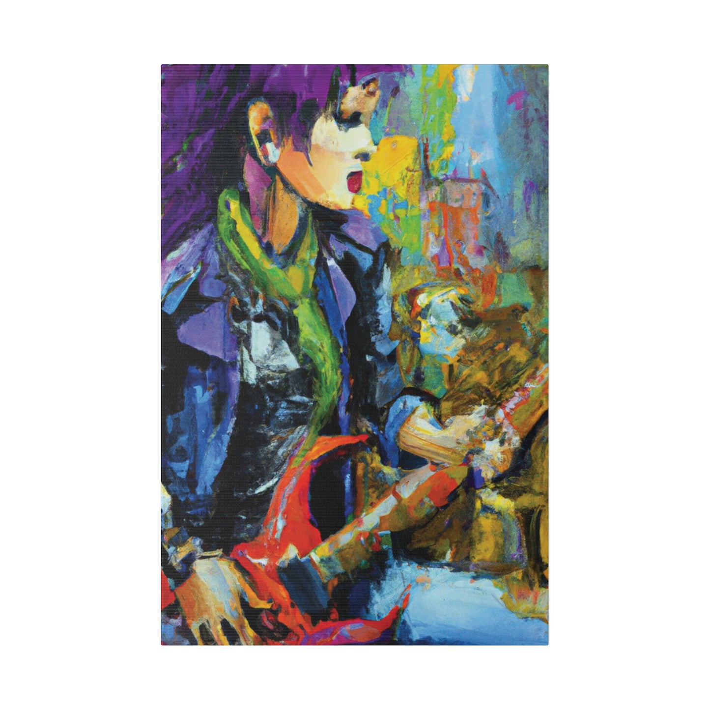 2047V - Rockstar Oil Painting Style Print | Poster | Home Decor | Wall Art | Music Art | Canvas