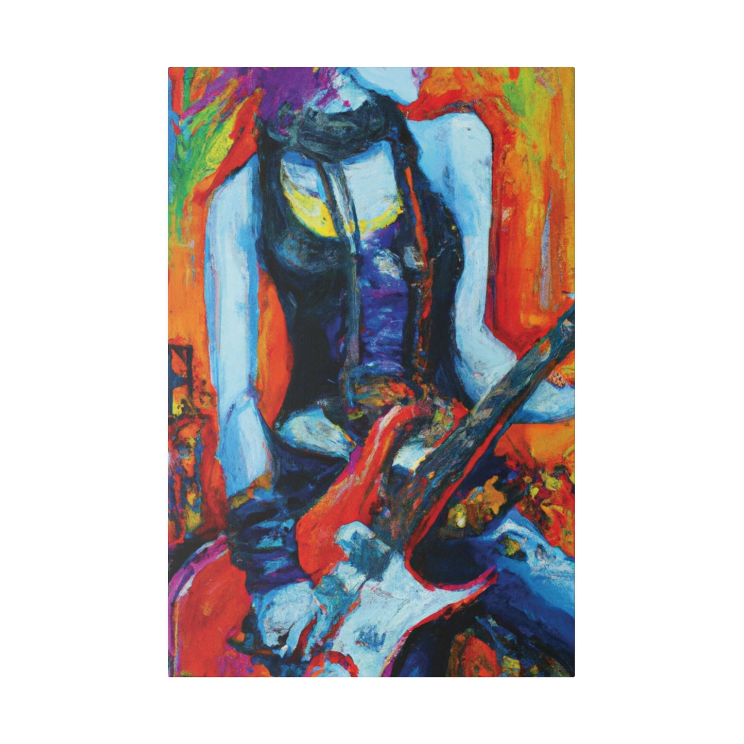 9232G - Rockstar Oil Painting Style Print | Poster | Home Decor | Wall Art | Music Art | Canvas