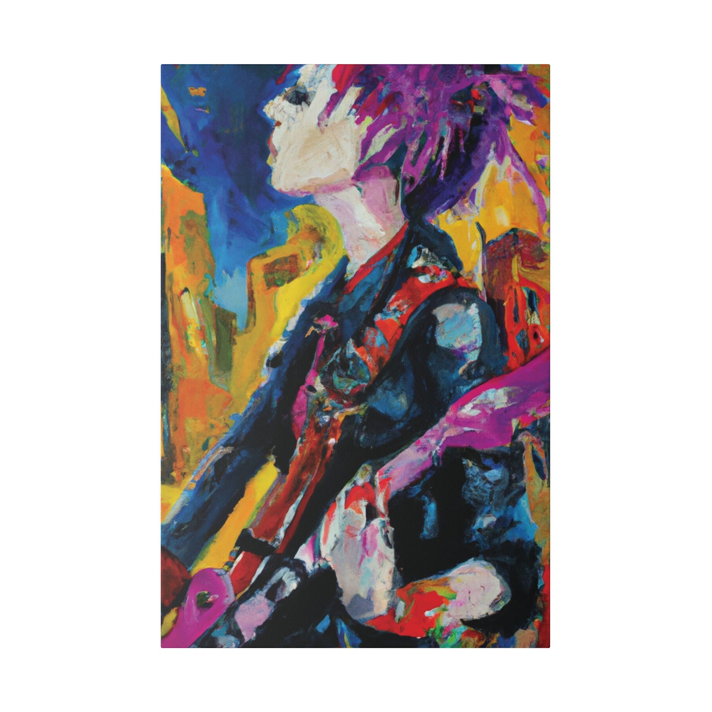 8245D - Rockstar Oil Painting Style Print | Poster | Home Decor | Wall Art | Music Art | Canvas