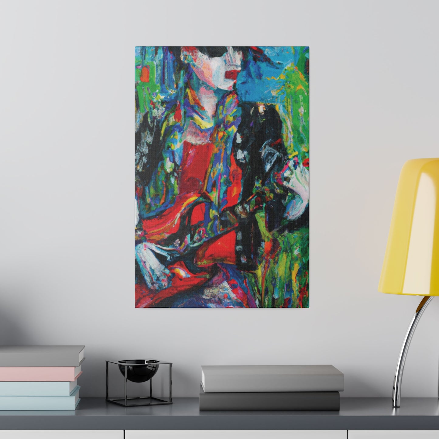 8276X - Rockstar Oil Painting Style Print | Poster | Home Decor | Wall Art | Music Art | Canvas