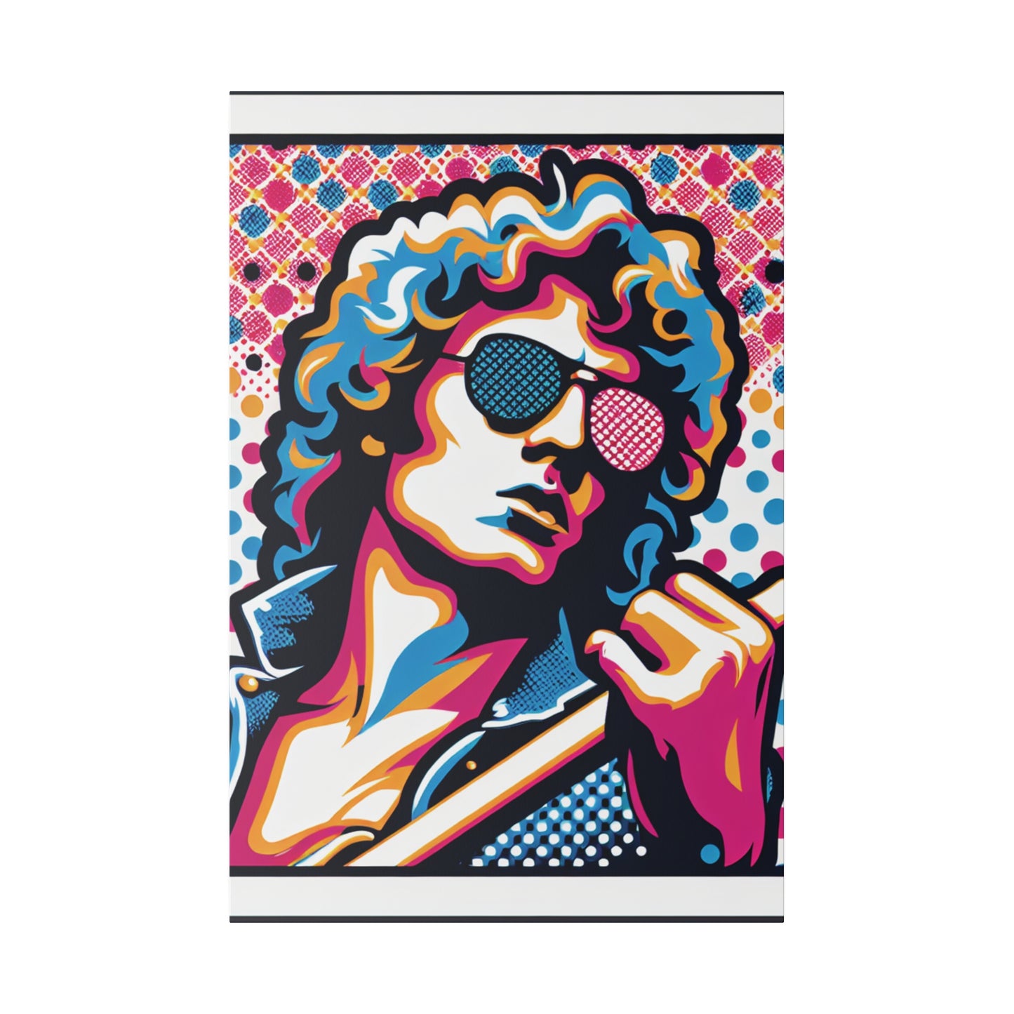 3572X - Rockstar Painting Print | Face | Abstract | Poster | Home Decor | Wall Art | Music Art | Canvas