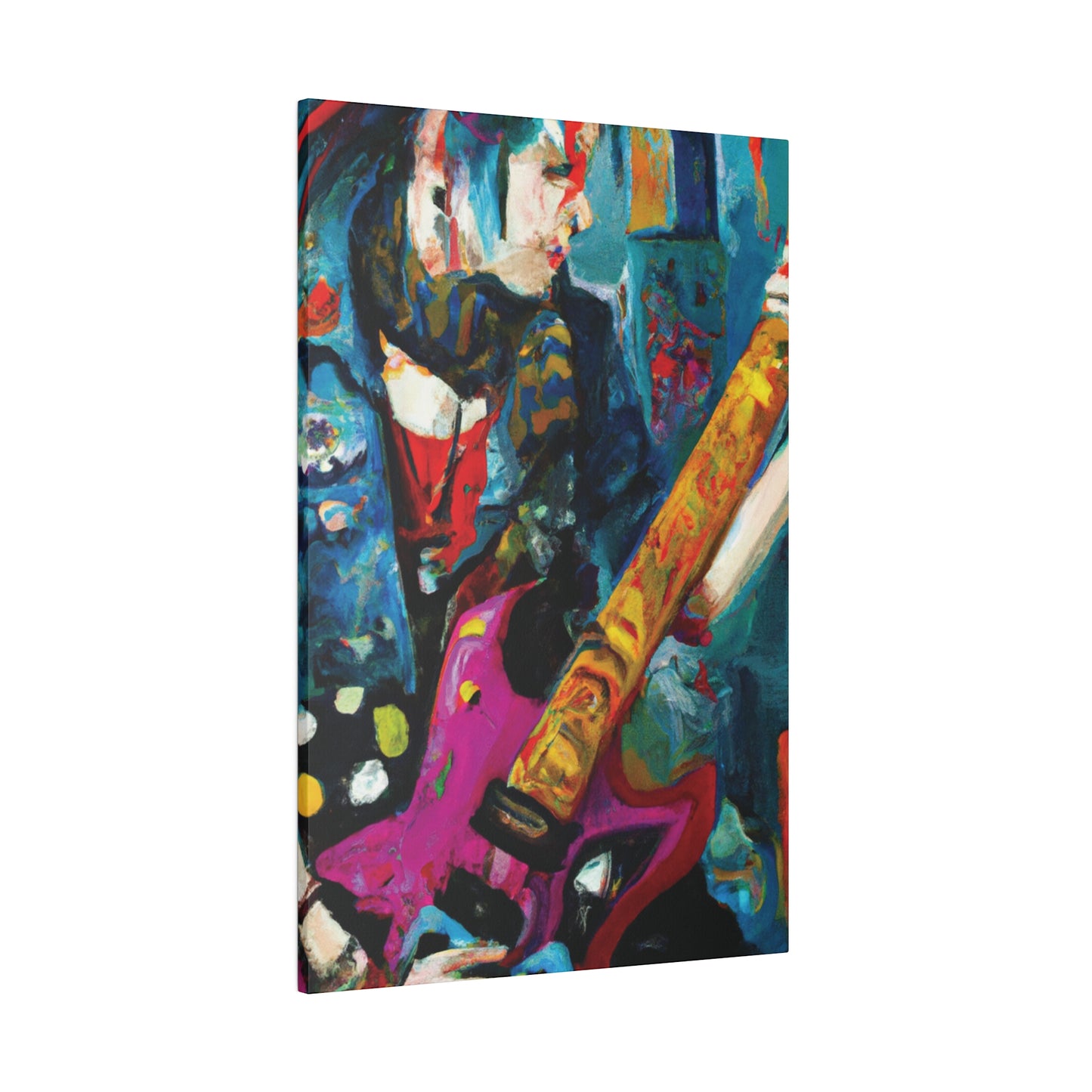 7272P - Rockstar Oil Painting Style Print | Poster | Home Decor | Wall Art | Music Art | Canvas