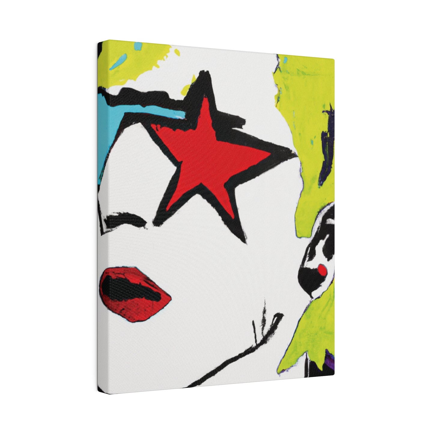 6352S - Rockstar Painting Print | Face | Abstract | Poster | Home Decor | Wall Art | Music Art | Canvas