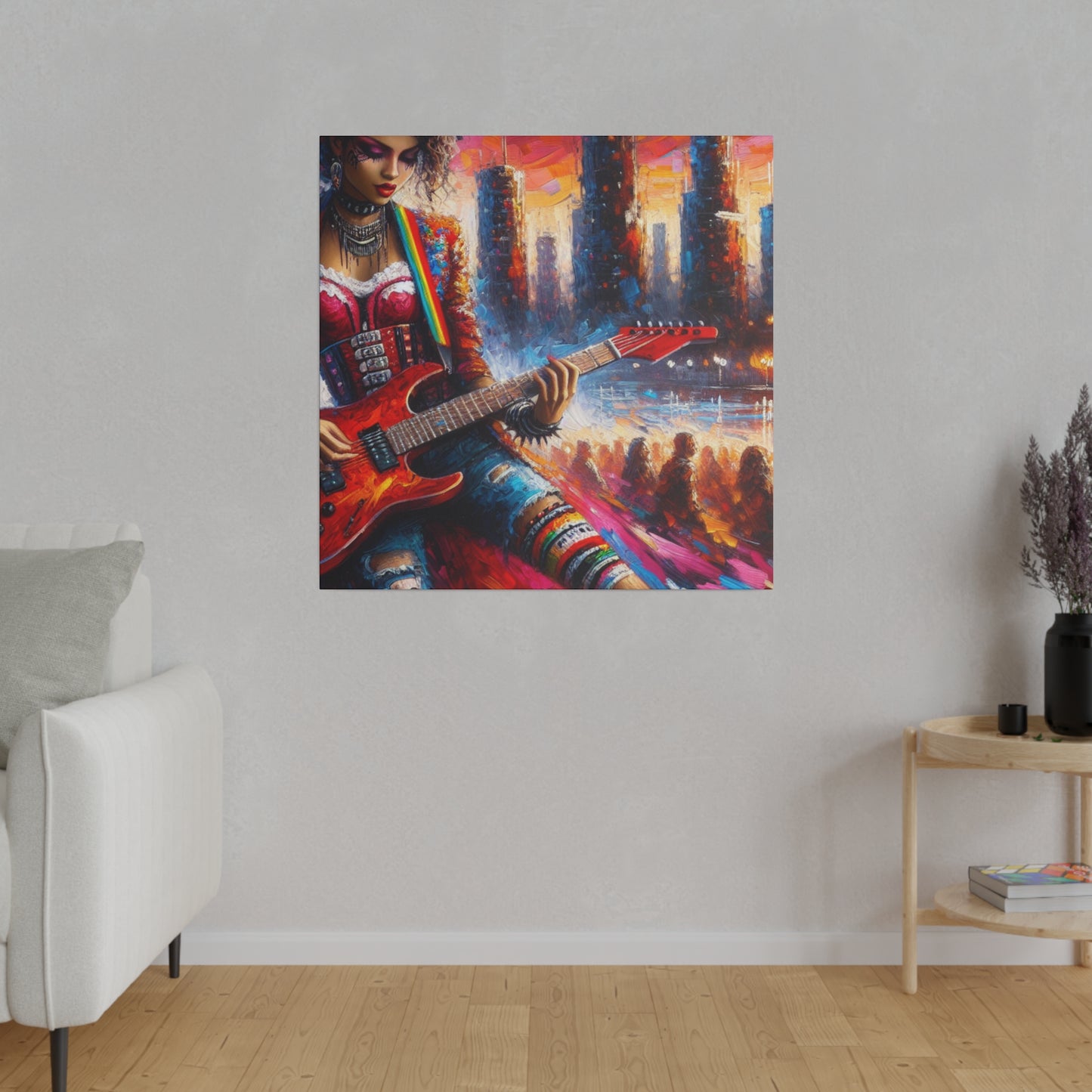 6794Z - Rockstar Oil Painting Style Print | Poster | Home Decor | Wall Art | Music Art | Canvas