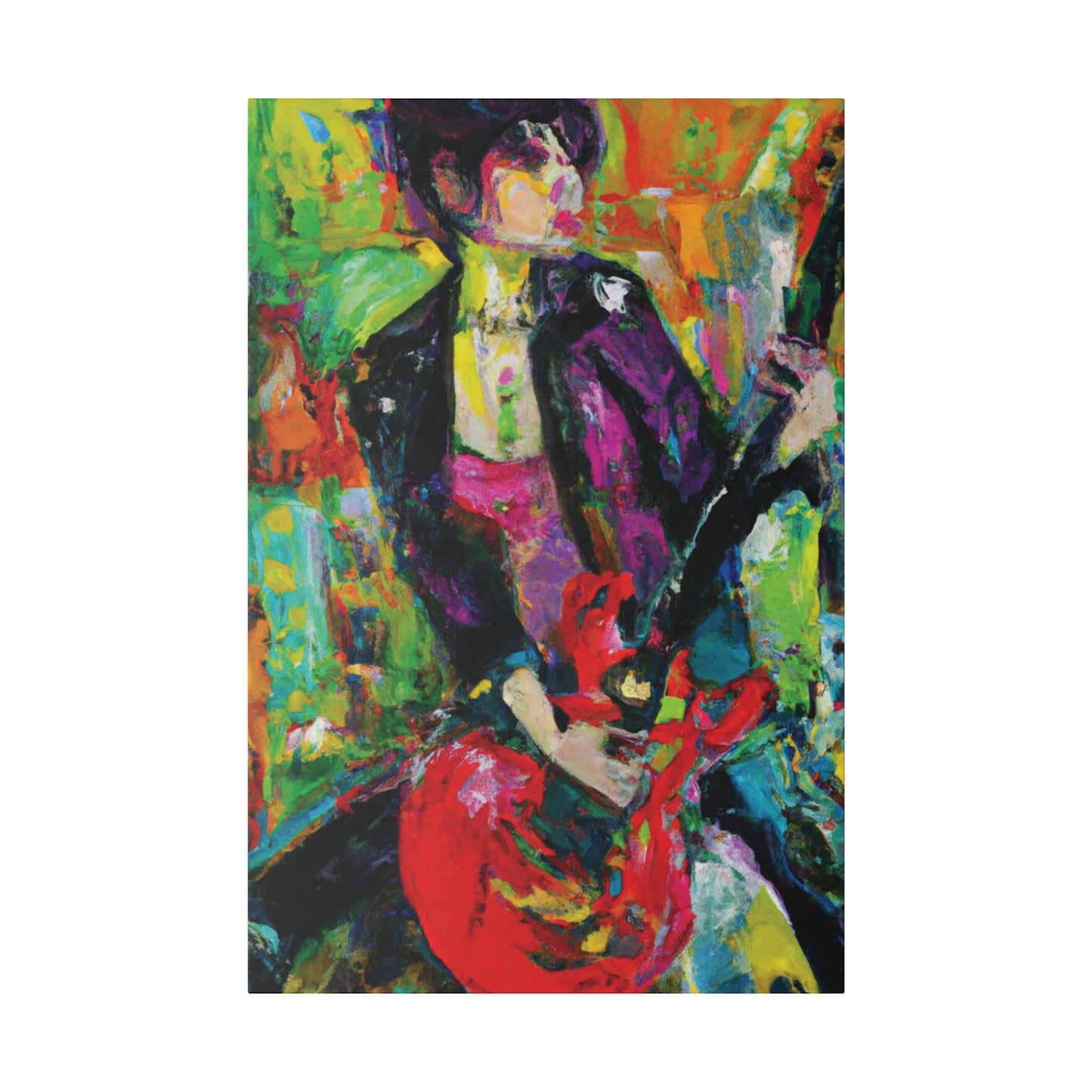 323O - Rockstar Oil Painting Style Print | Poster | Home Decor | Wall Art | Music Art | Canvas