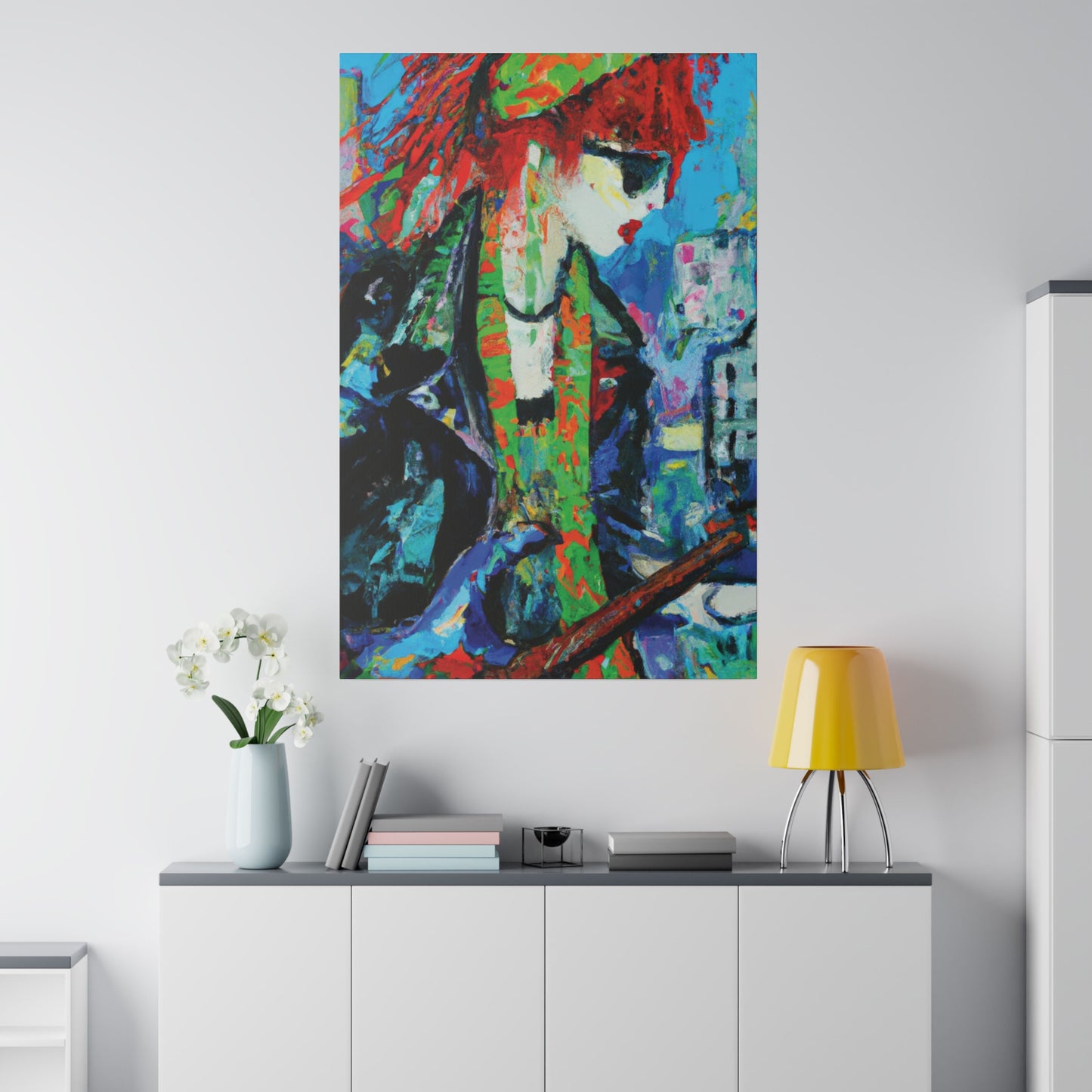 2398Y - Rockstar Oil Painting Style Print | Poster | Home Decor | Wall Art | Music Art | Canvas