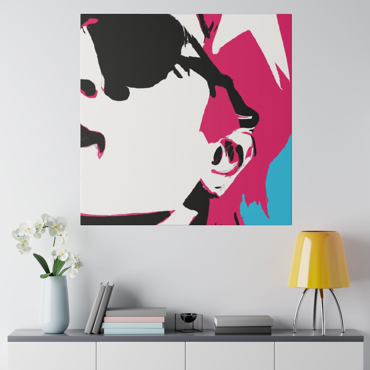 8761X - Rockstar Painting Print | Face | Abstract | Poster | Home Decor | Wall Art | Music Art | Canvas