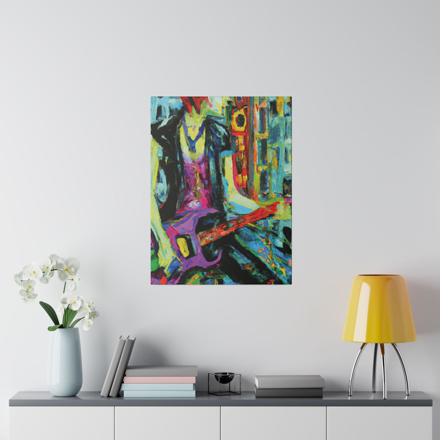 6863V - Rockstar Oil Painting Style Print | Poster | Home Decor | Wall Art | Music Art | Canvas