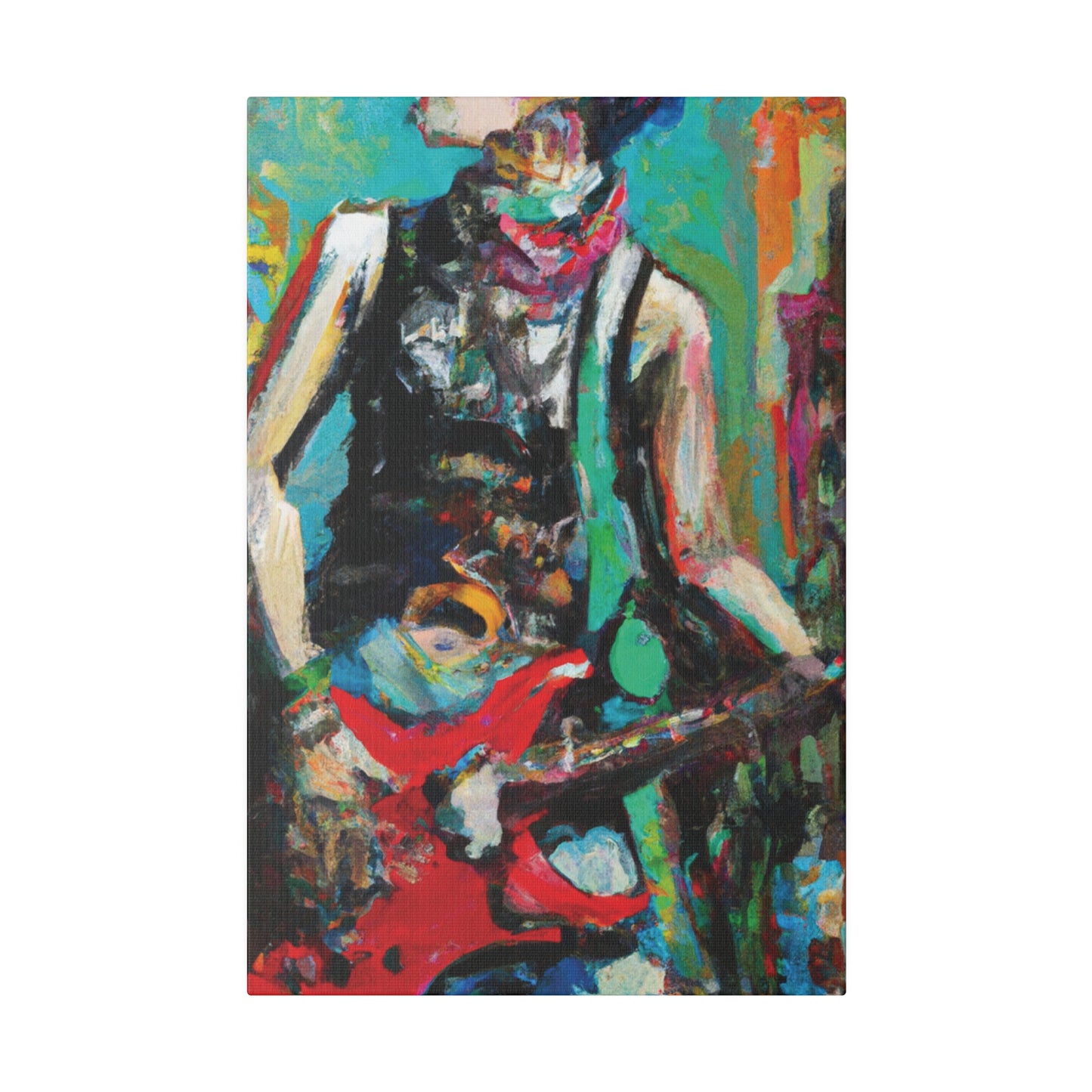 9287Z - Rockstar Oil Painting Style Print | Poster | Home Decor | Wall Art | Music Art | Canvas