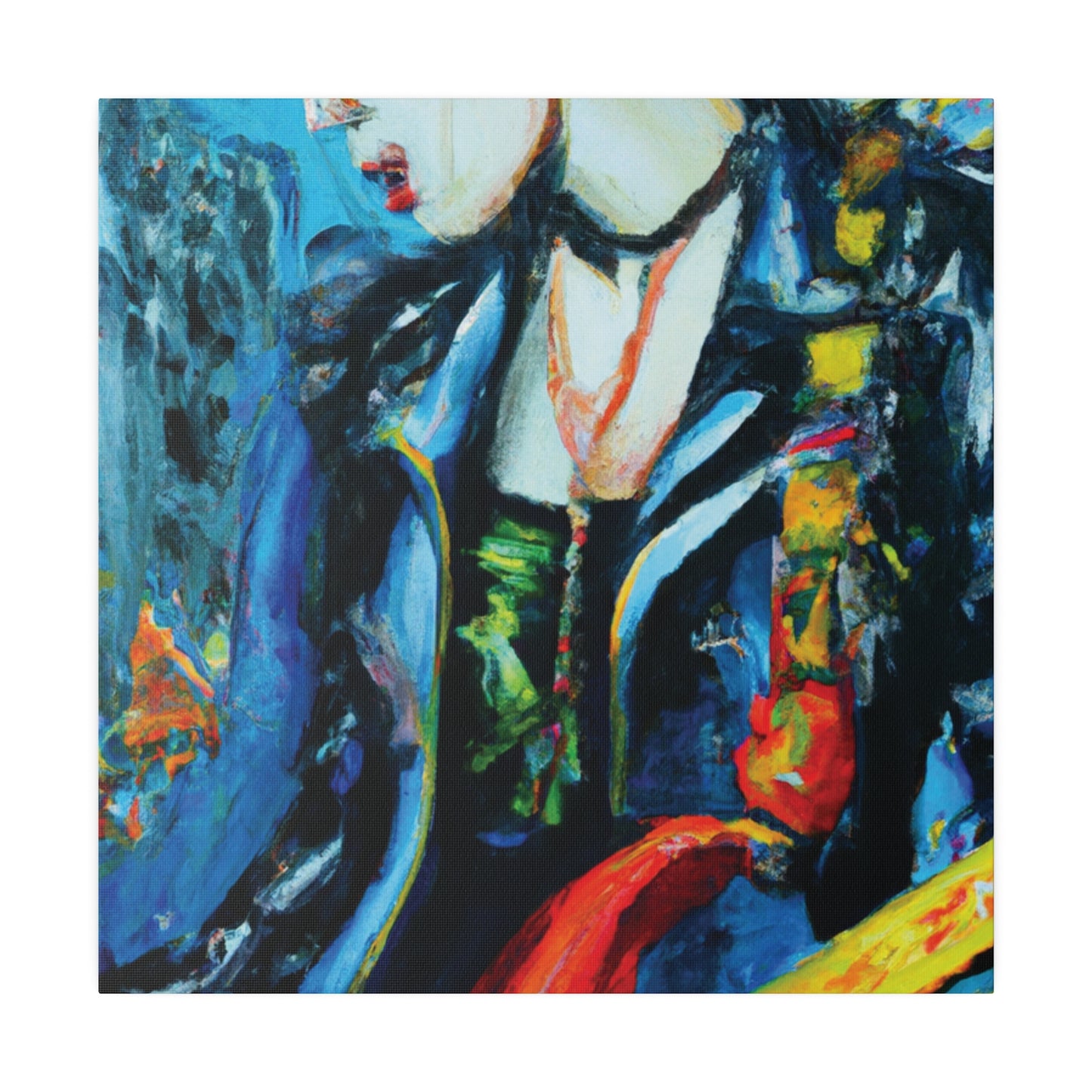 8900A - Rockstar Oil Painting Style Print | Poster | Home Decor | Wall Art | Music Art | Canvas