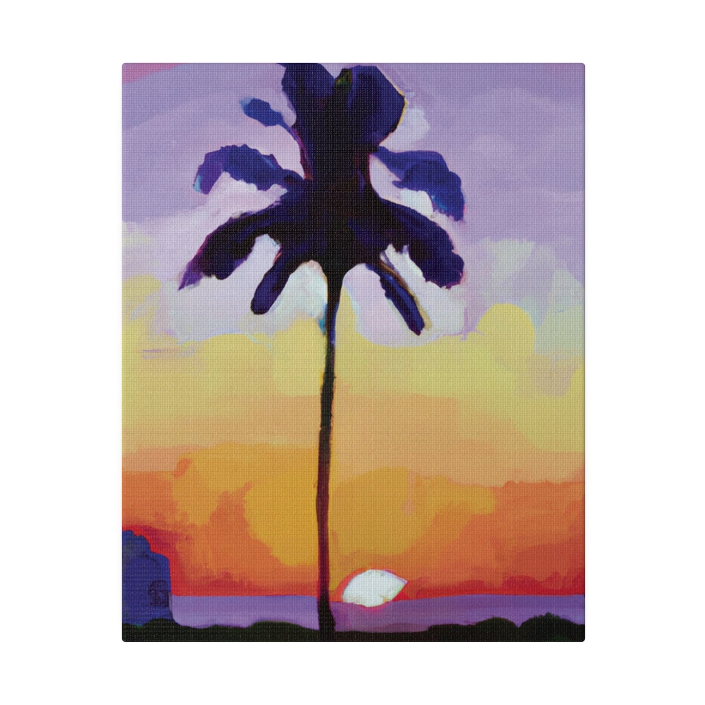 8495G - Miami Beach Sunset Painting Print | Miami | Beach | Sunset | Poster | Home Decor | Wall Art | Canvas