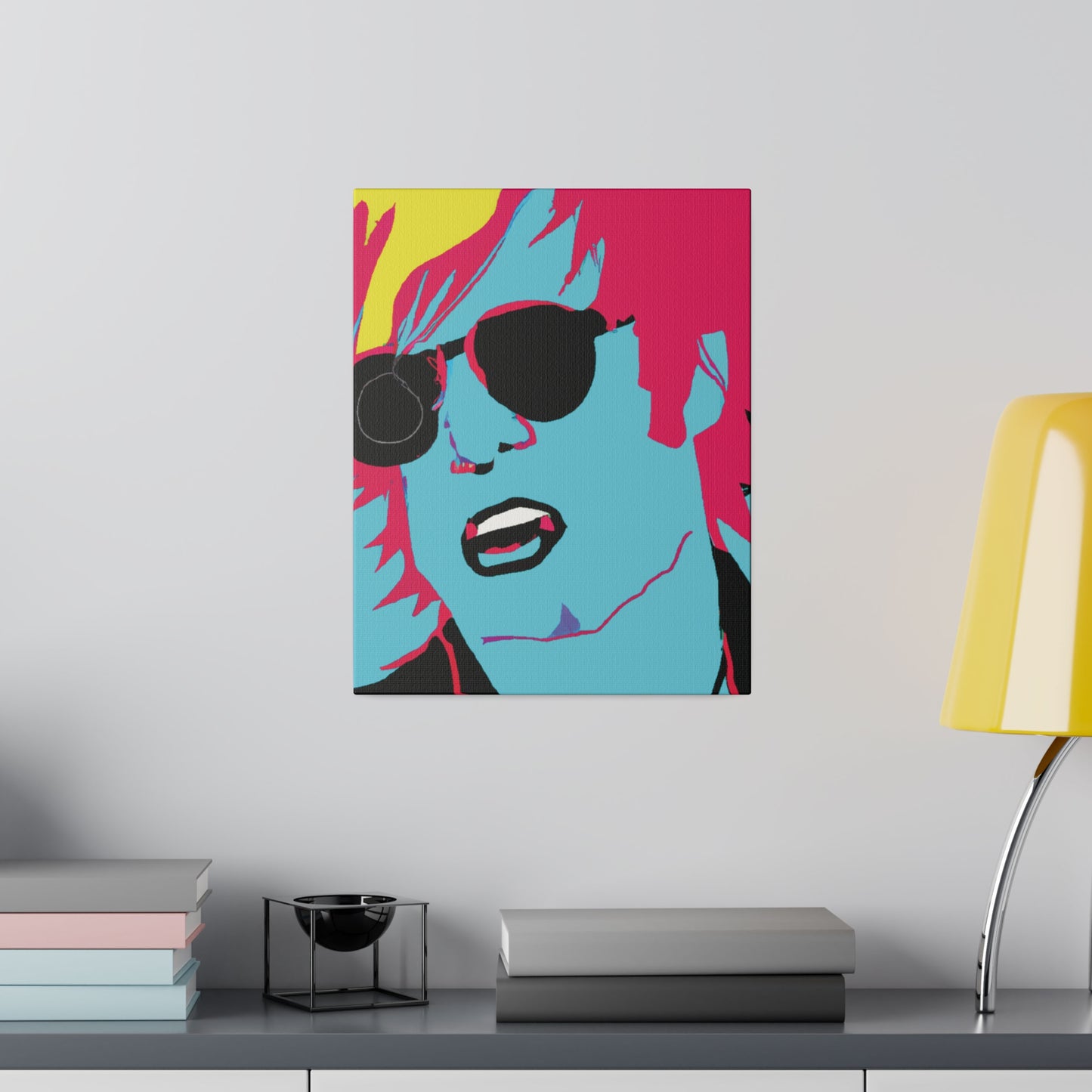 6426B - Rockstar Painting Print | Face | Abstract | Poster | Home Decor | Wall Art | Music Art | Canvas