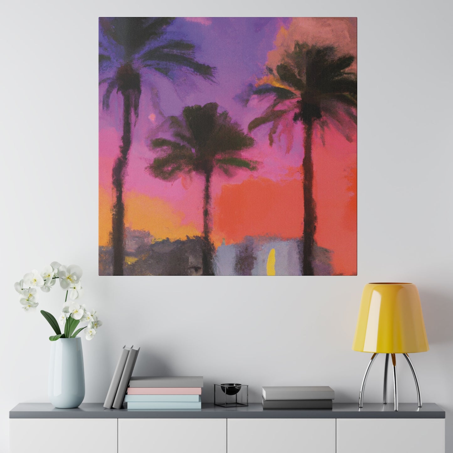 722V - Miami Beach Sunset Painting Print | Miami | Beach | Sunset | Poster | Home Decor | Wall Art | Canvas