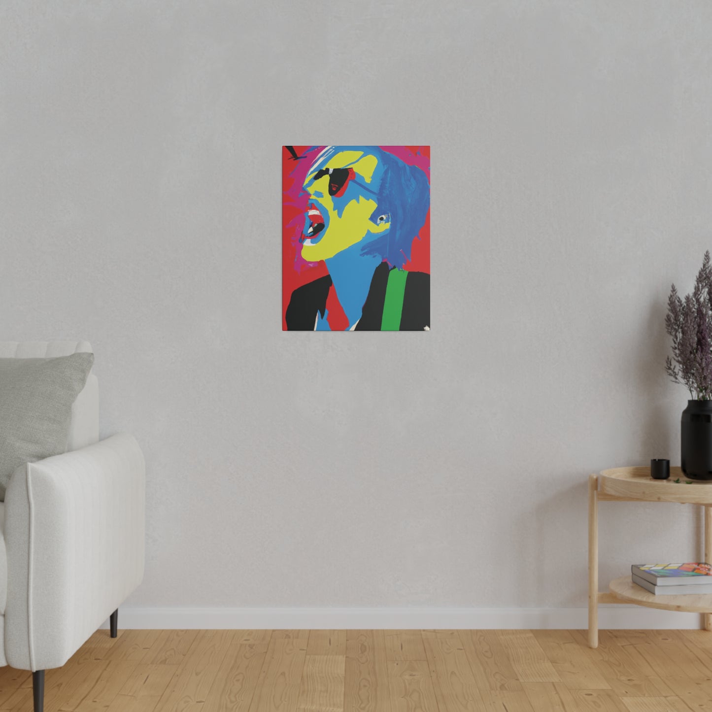 7805M - Rockstar Painting Print | Face | Abstract | Poster | Home Decor | Wall Art | Music Art | Canvas