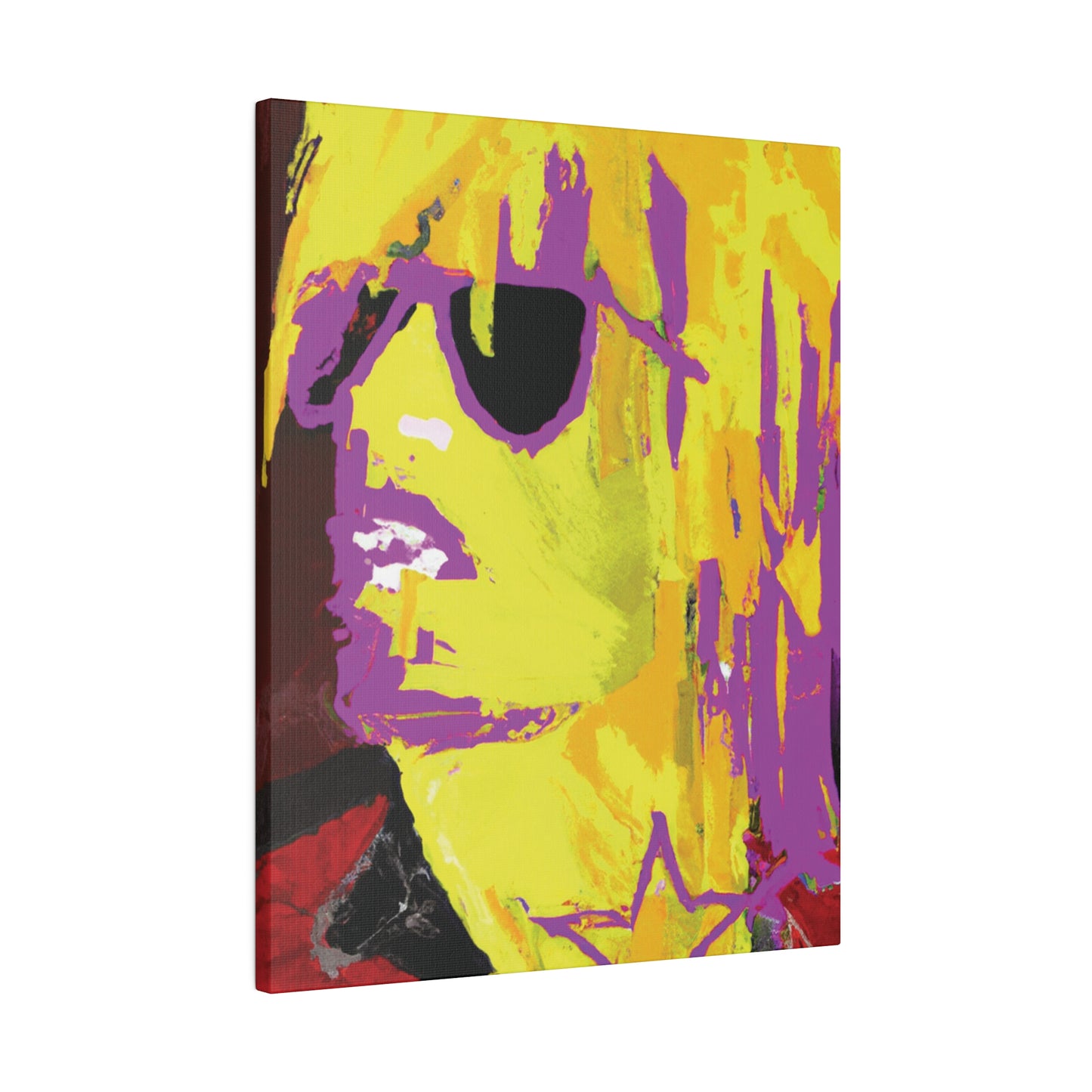 138G - Rockstar Painting Print | Face | Abstract | Poster | Home Decor | Wall Art | Music Art | Canvas