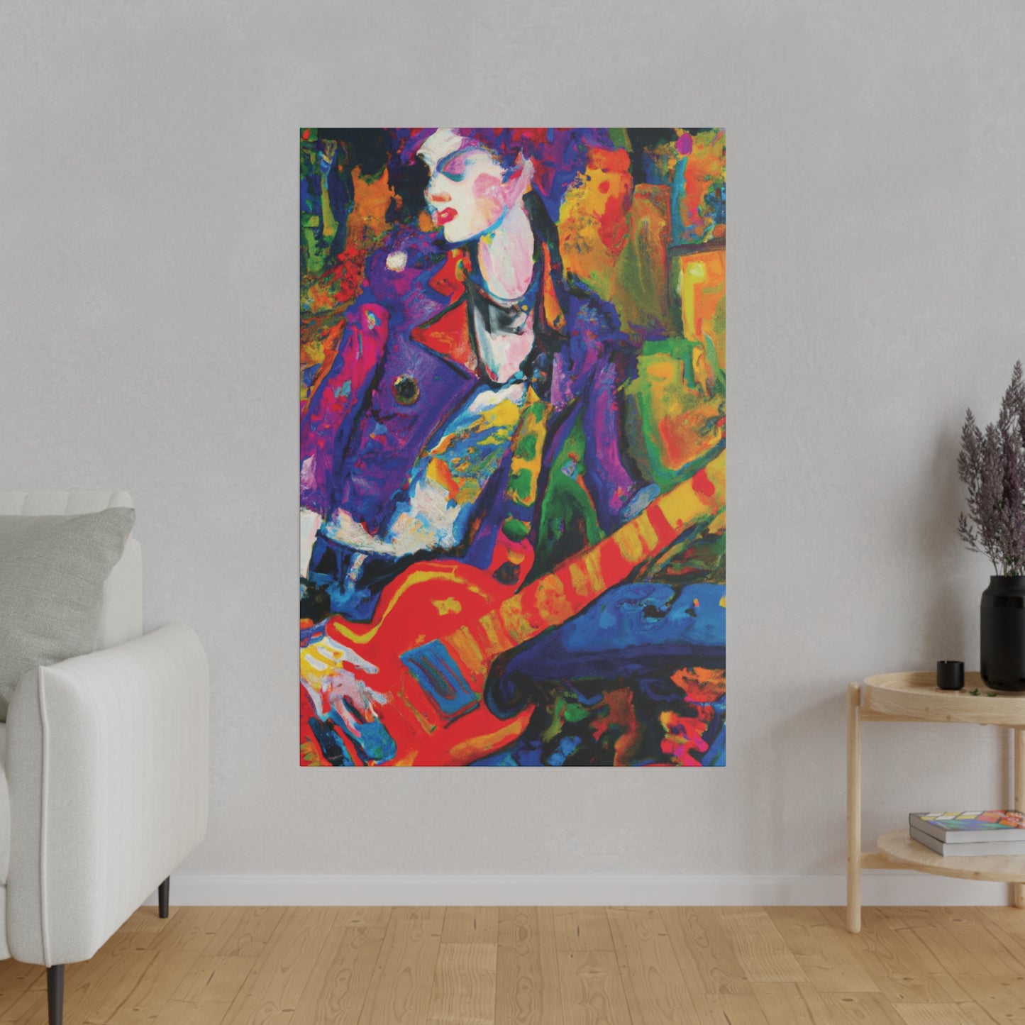 7368Q - Rockstar Oil Painting Style Print | Poster | Home Decor | Wall Art | Music Art | Canvas