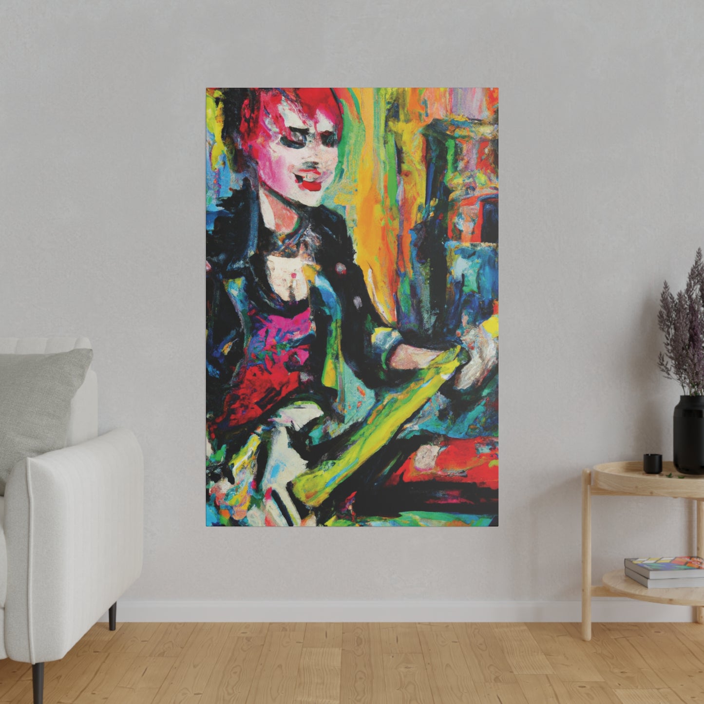 2784T - Rockstar Oil Painting Style Print | Poster | Home Decor | Wall Art | Music Art | Canvas