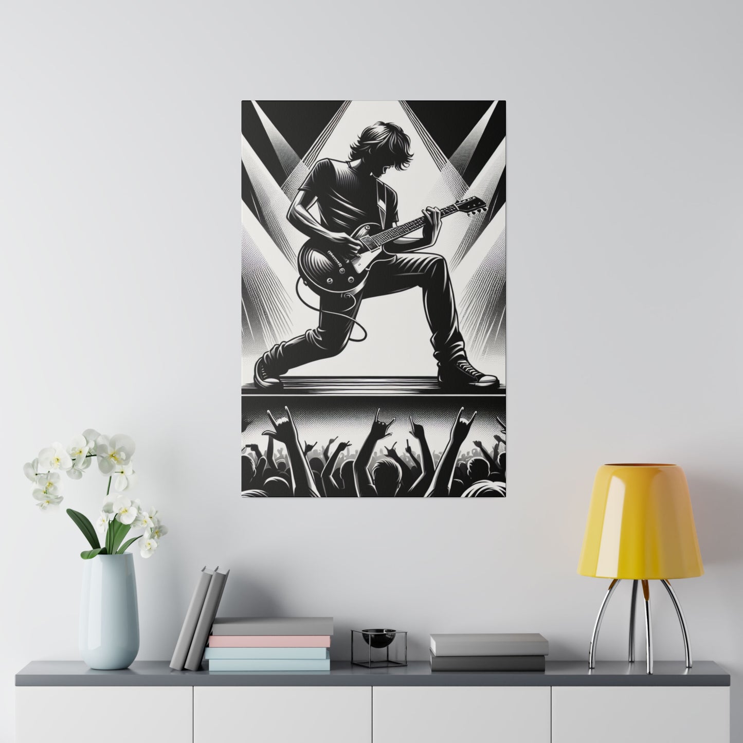 3126J - music art work, rockstar gifts, musician gift ideas, guitar art work, guitar artwork, guitar wall art canvas, playing guitar, decor