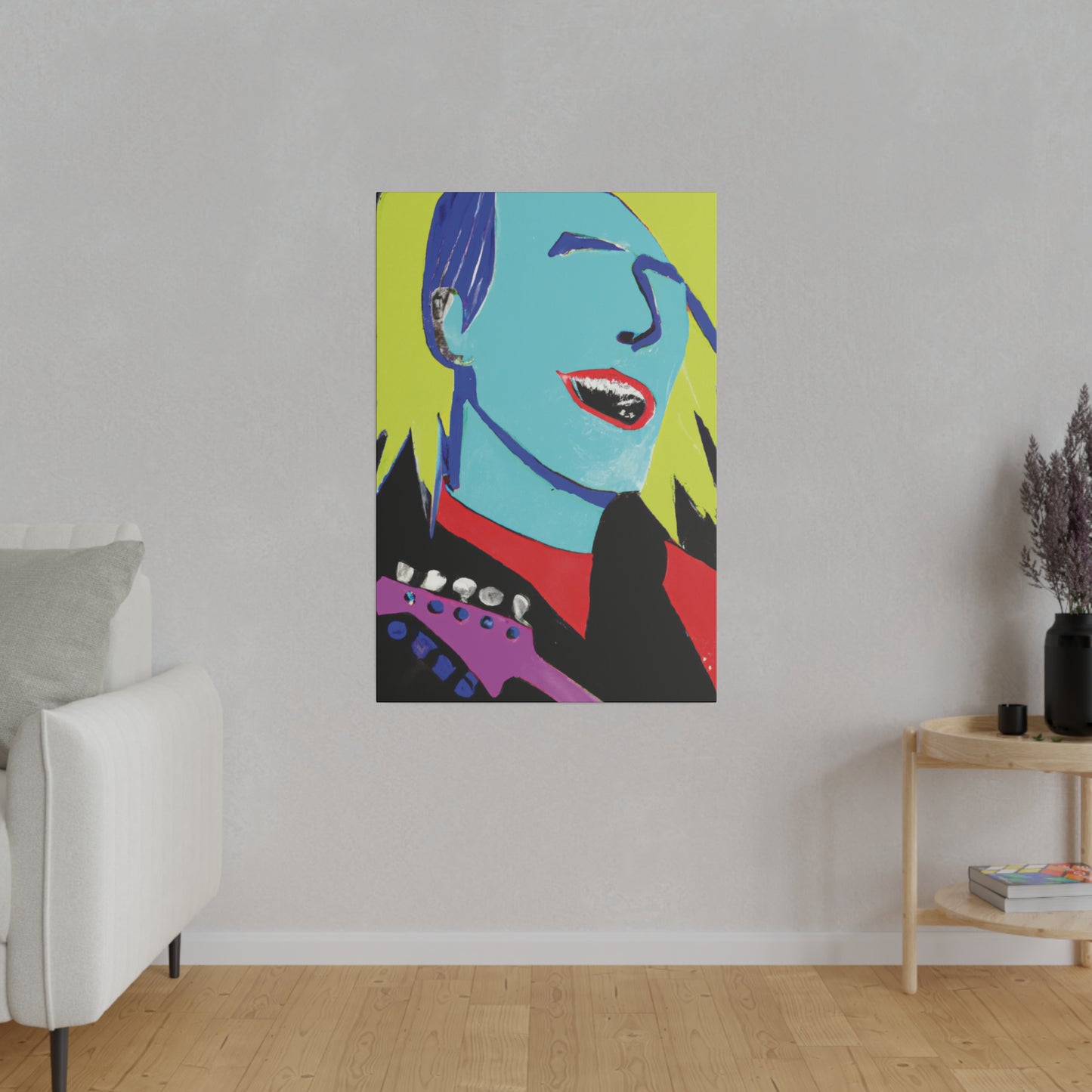 6451X - Rockstar Painting Print | Face | Abstract | Poster | Home Decor | Wall Art | Music Art | Canvas