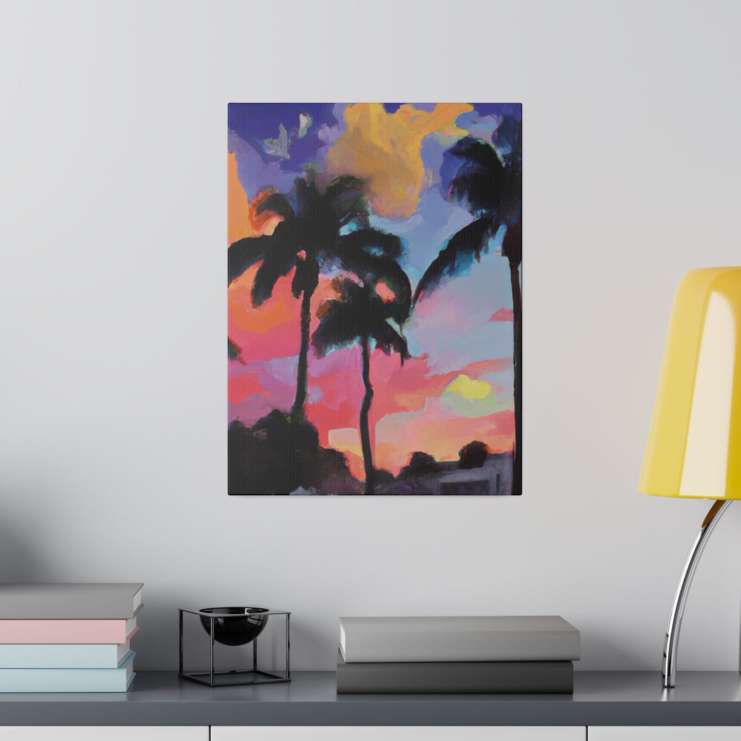 5334Q - Miami Beach Sunset Painting Print | Miami | Beach | Sunset | Poster | Home Decor | Wall Art | Canvas