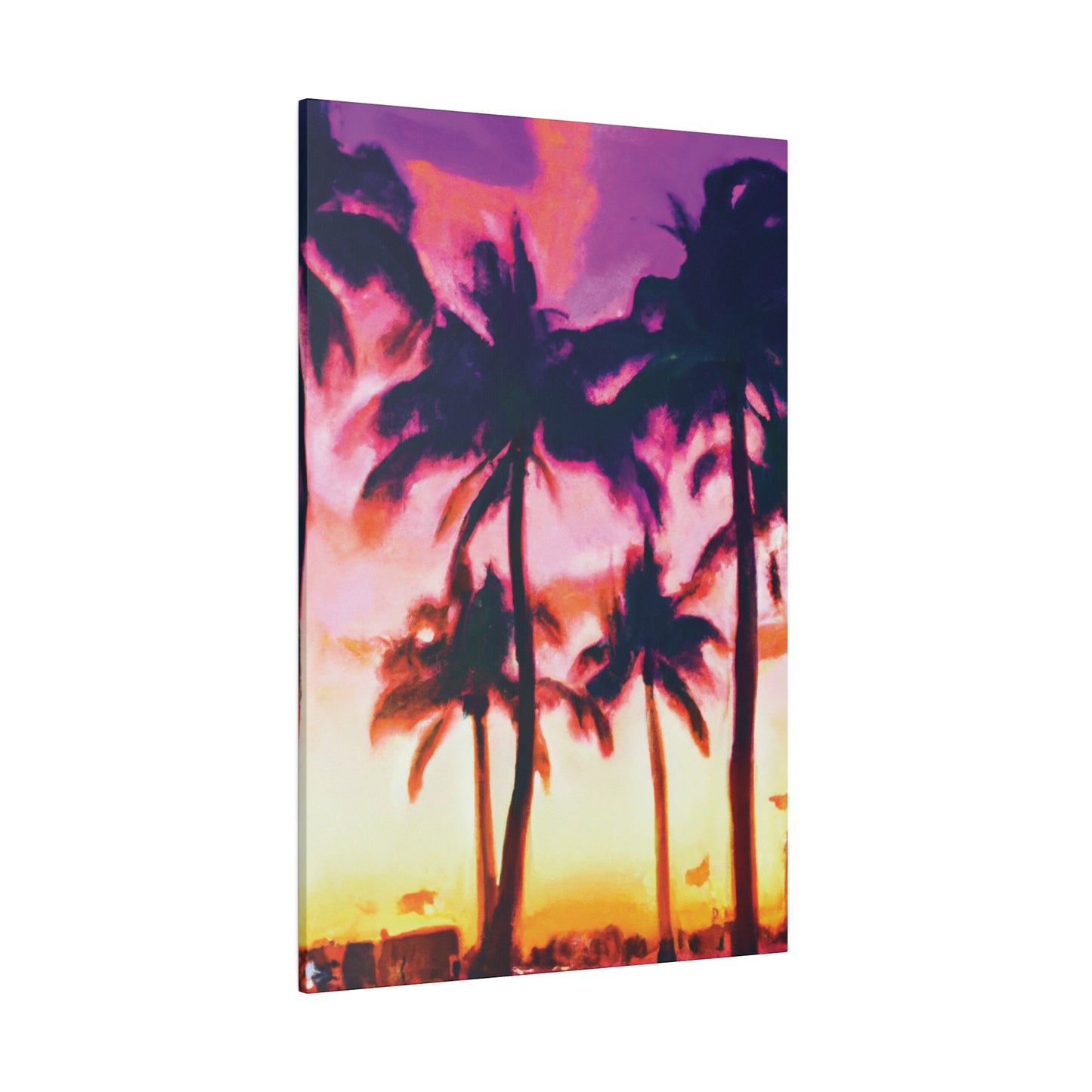 7266A - Miami Beach Sunset Painting Print | Miami | Beach | Sunset | Poster | Home Decor | Wall Art | Canvas