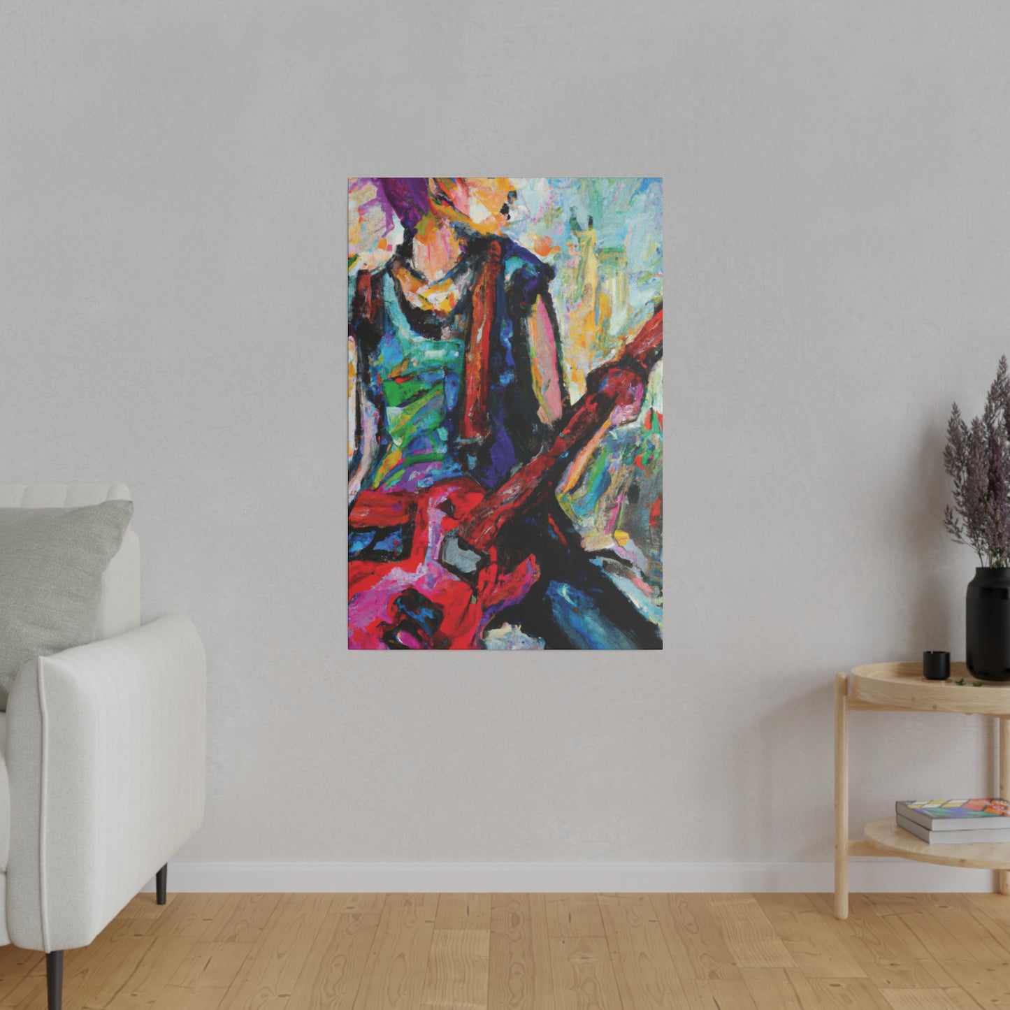 8657Y - Rockstar Oil Painting Style Print | Poster | Home Decor | Wall Art | Music Art | Canvas