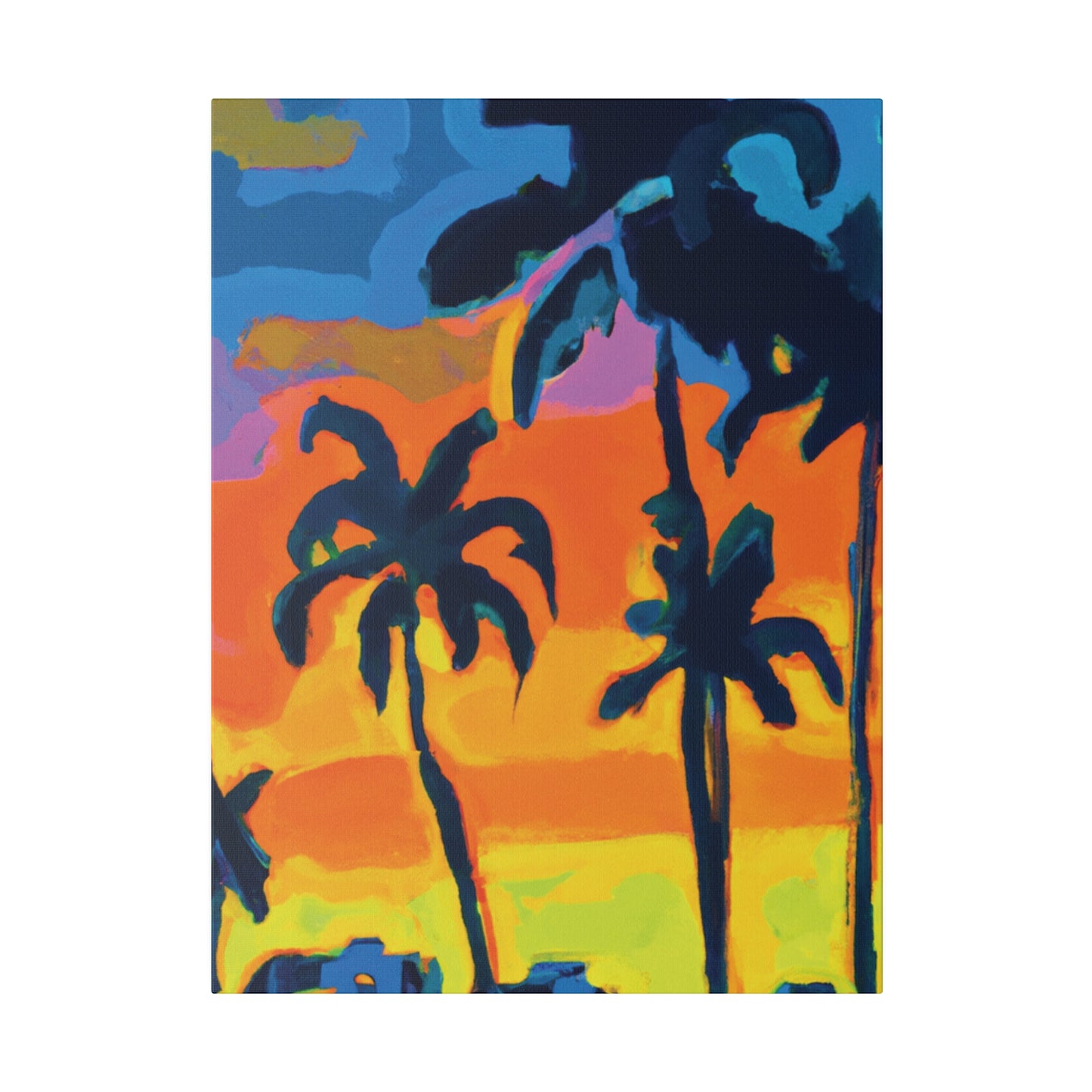 5462R - Miami Beach Sunset Painting Print | Miami | Beach | Sunset | Poster | Home Decor | Wall Art | Canvas