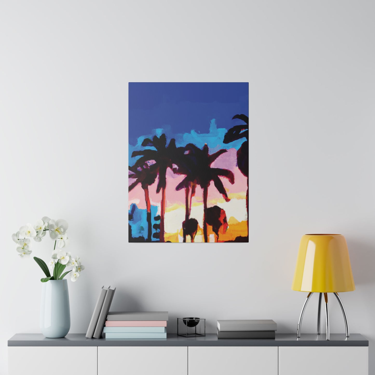 9453C - Miami Beach Sunset Painting Print | Miami | Beach | Sunset | Poster | Home Decor | Wall Art | Canvas